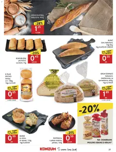 KRUH RUSTIKA kukuruzna, 400g, Kruh rustika kukuruzna, 400g - Pregled kataloga iz trgovine Konzum, vrijedi od 04.02.2026 | Stranica: 21
