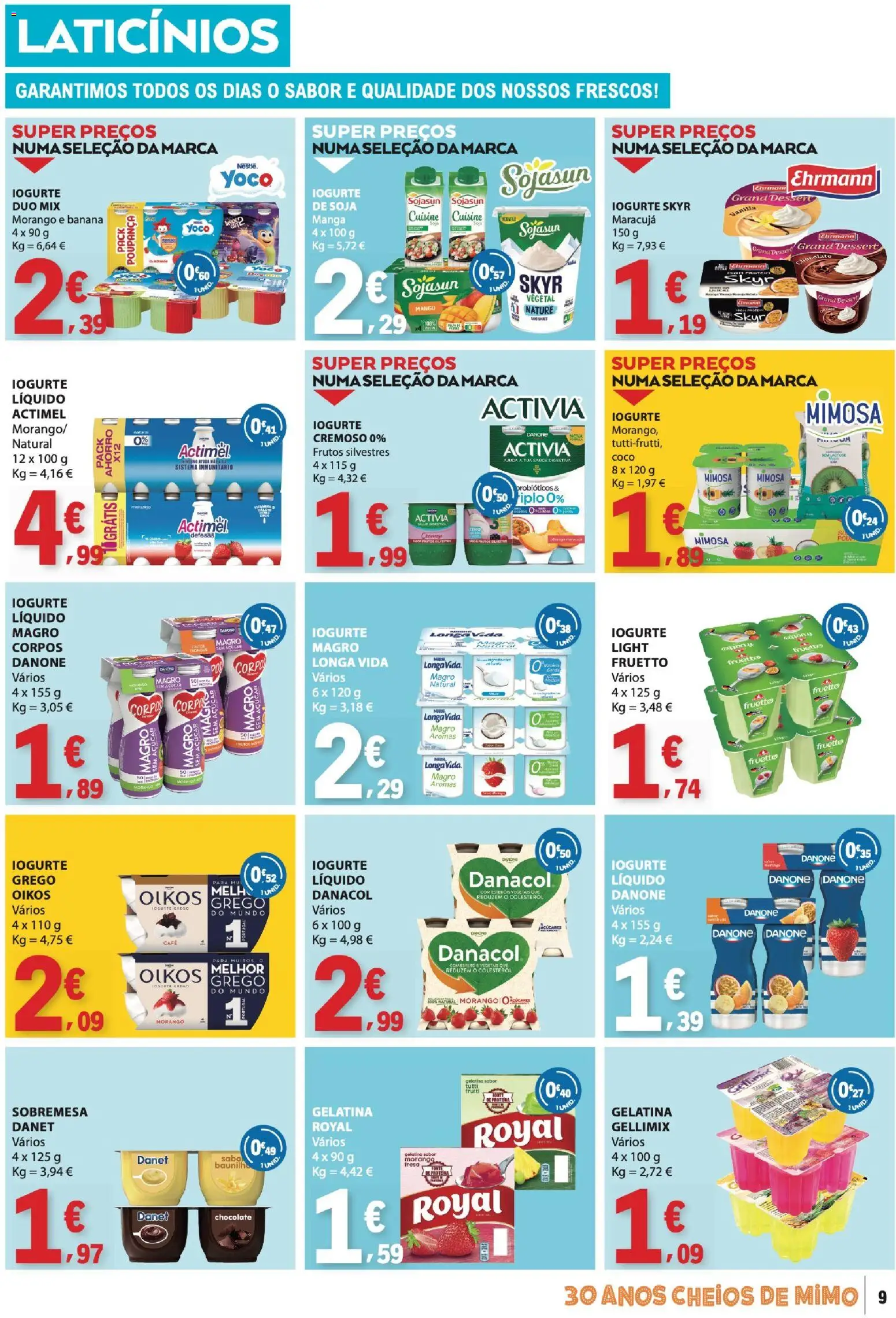 E.Leclerc folheto │ válido de 16.04.2026 | Página: 9 | Produtos: Soja, Banana, Iogurte, Chocolate