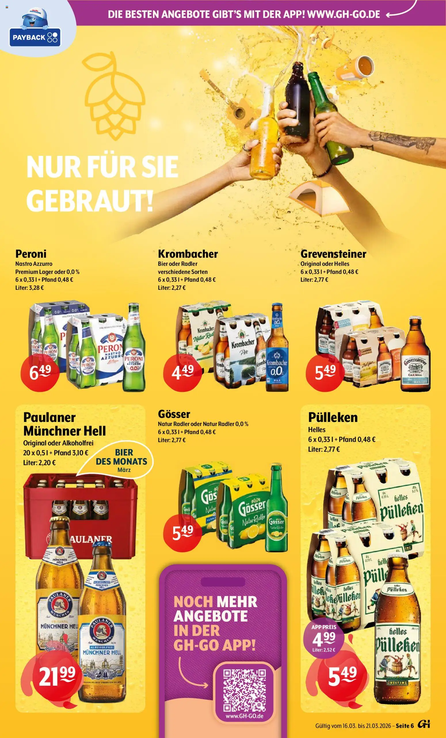 Getränke Hoffmann - Berlin – gültig ab 16.03.2026 | Seite: 6 | Produkte: Bier, Radler, Krombacher, Veltins