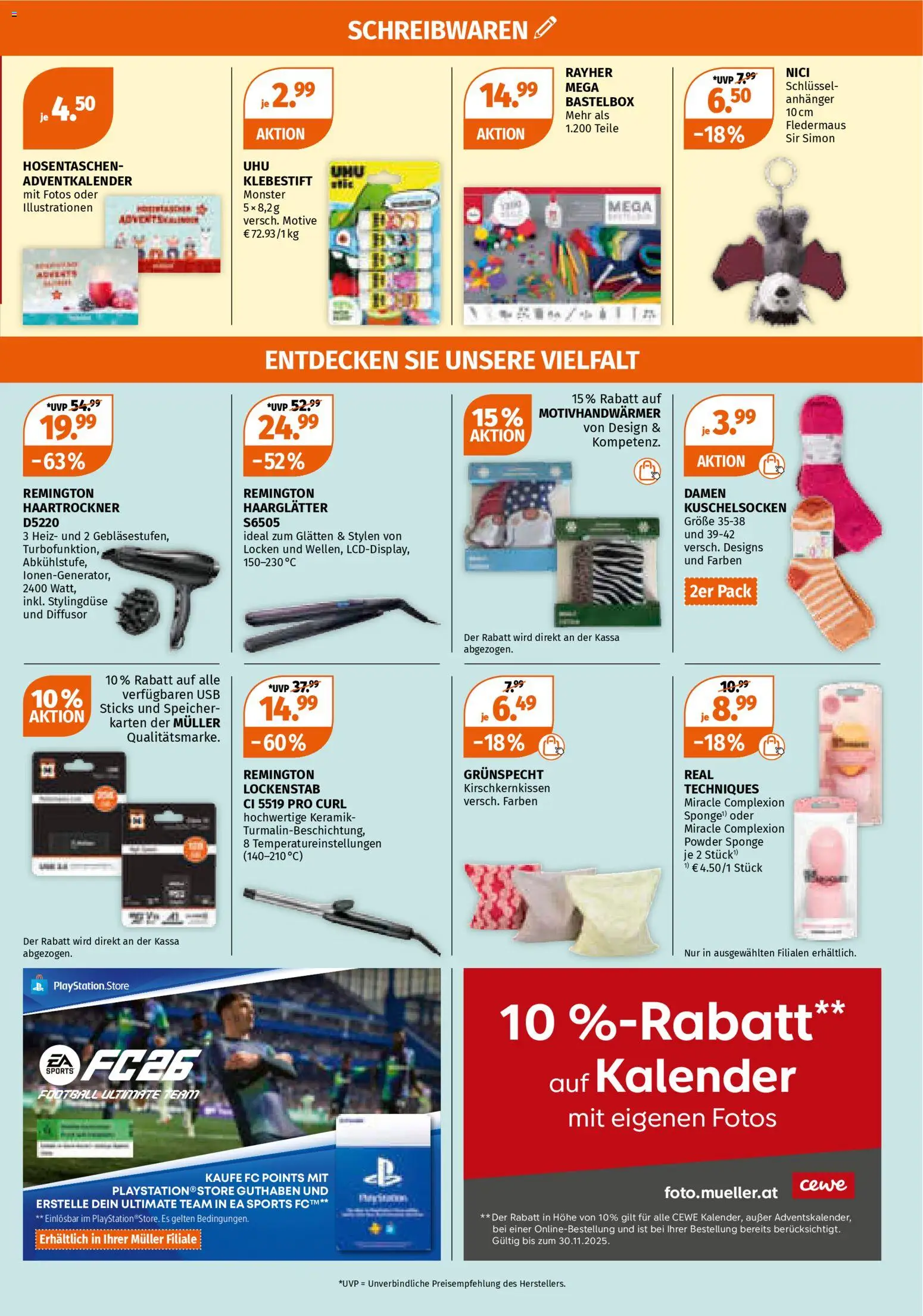 Müller Flugblatt gültig ab 27.10.2025 | Seite: 17 | Produkte: USB, Lockenstab, Haartrockner, Haarglätter