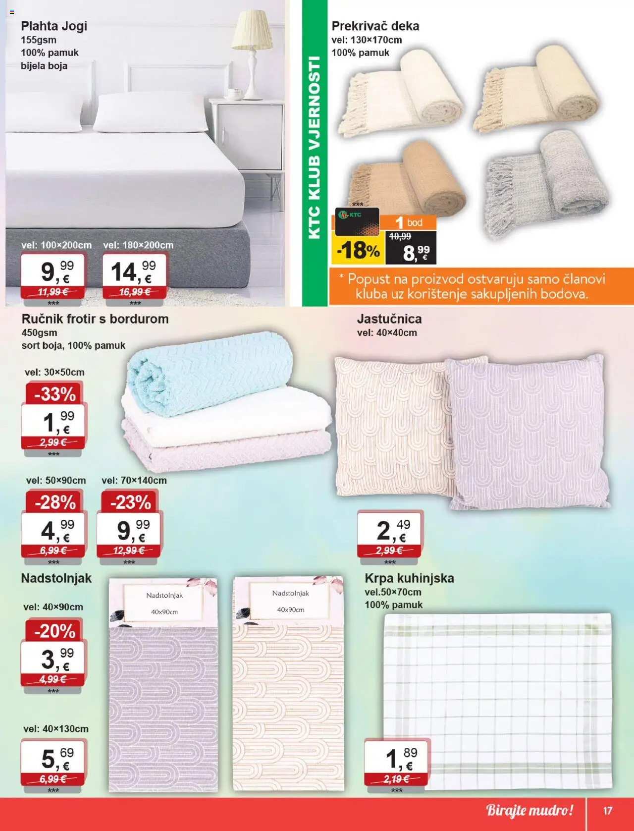 KTC katalog | vrijedi od 07.08.2025 | Stranica: 5 | Proizvodi: Krpa, Ručnik, Plahta, Deka
