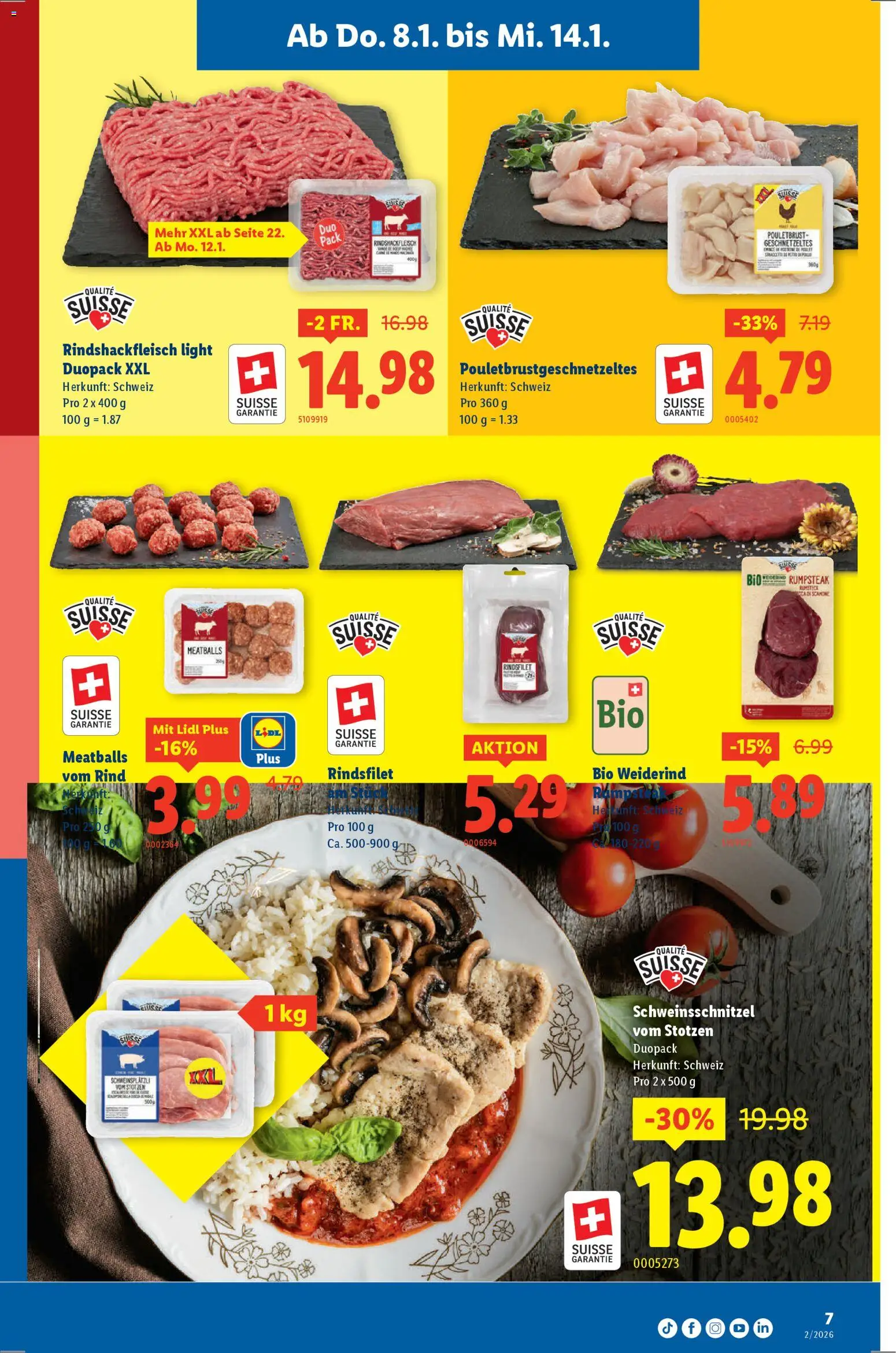 Lidl Aktionen – gültig ab 08.01.2026 | Seite: 7 | Produkte: Pouletbrust