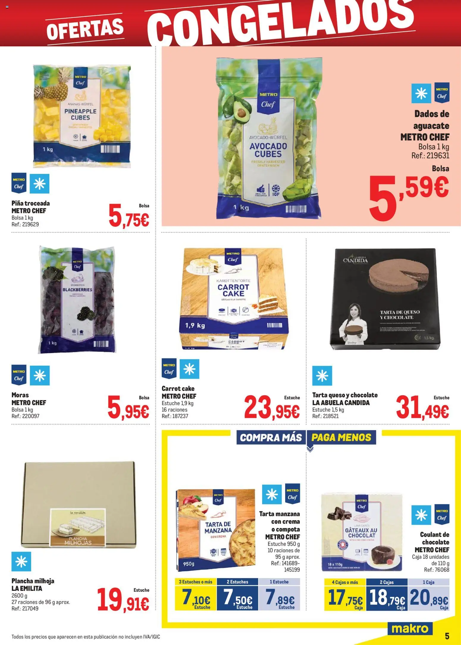 Makro - Precios Sur │ válido desde el 03.11.2025 | Página: 5 | Productos: Queso, Manzana, Bolsa, Caja