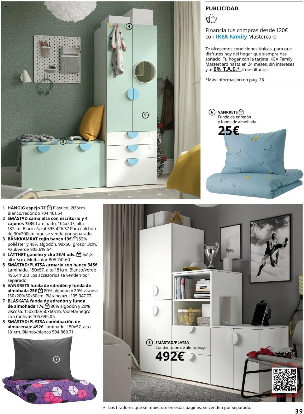 Catálogo IKEA y los niños │ válido desde el 04.02.2025 | Página: 39 | Productos: Té, Almohada, Armario, Espejo