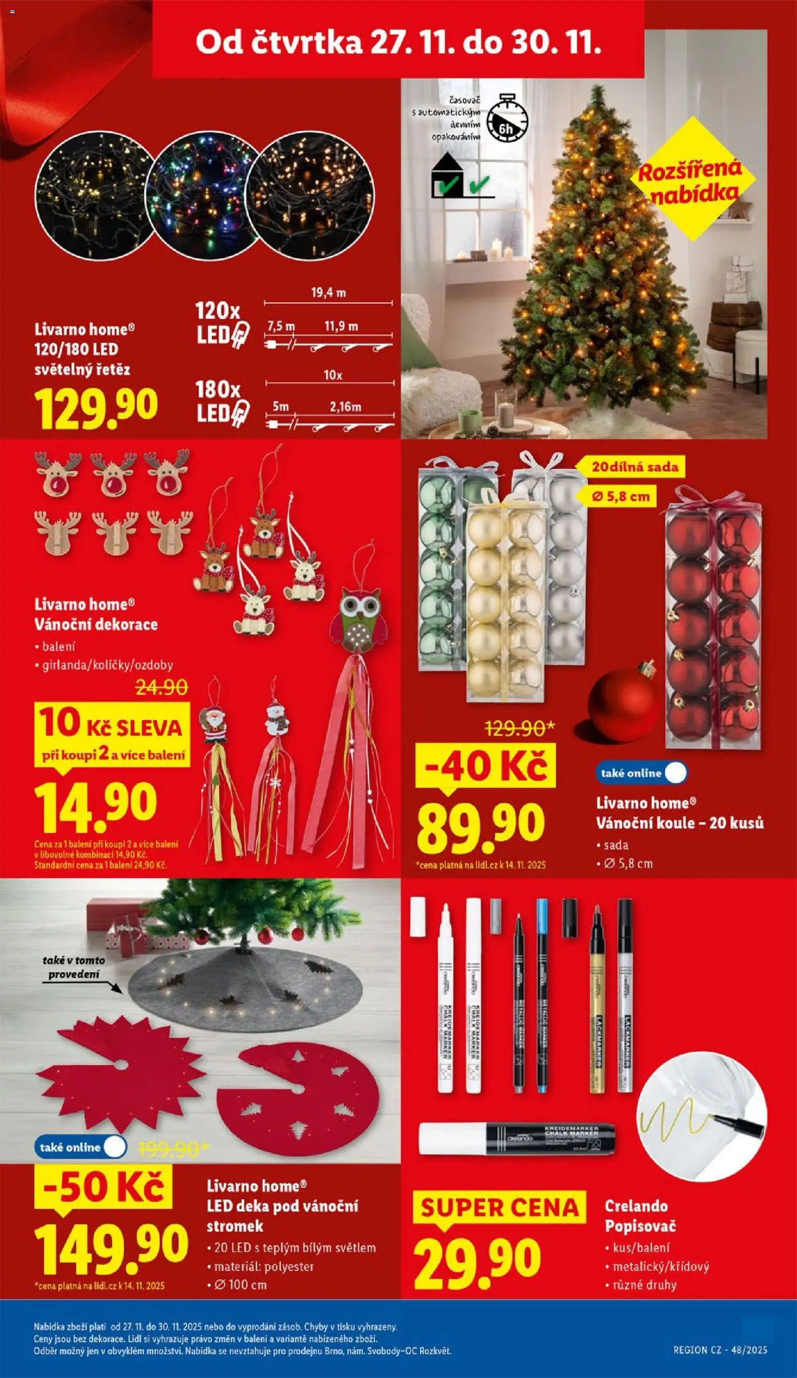 Lidl Black Friday od 24.11.2025 | Strana: 31 | Produkty: Deka, Světelný řetěz, Popisovač, Dekorace