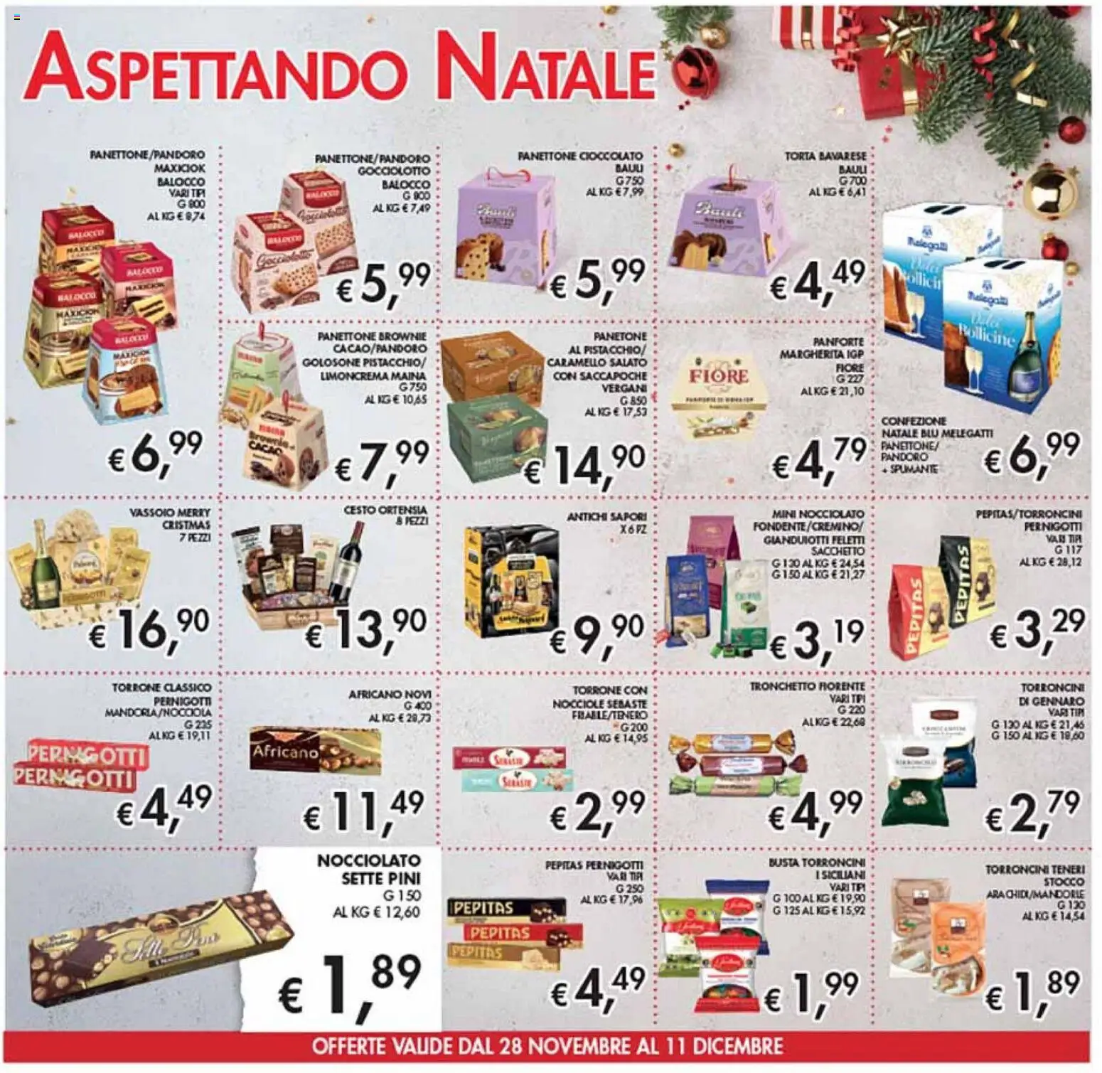 Volantino Coal del 28.11.2025 | Pagina: 14 | Prodotti: Pandoro, Torta, Torroncini, Vassoio