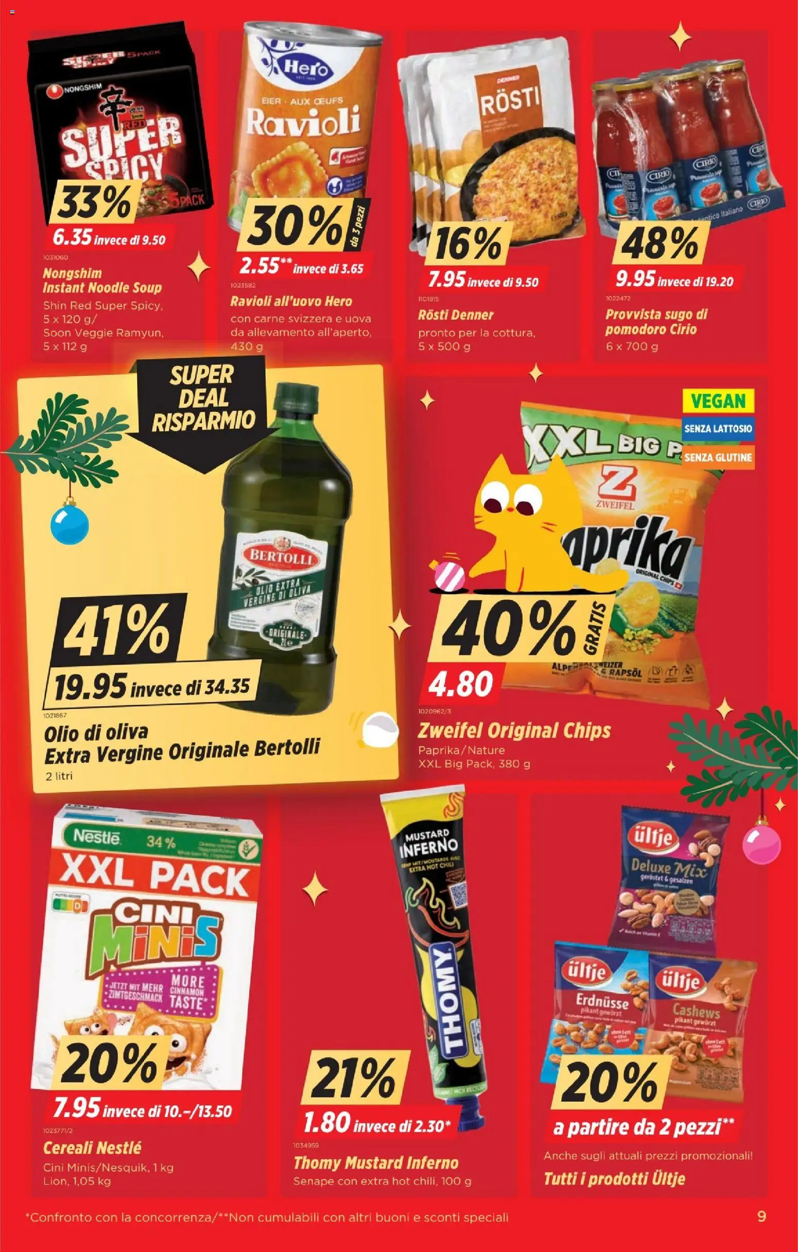 Denner Aktionen IT – gültig ab 23.12.2025 | Seite: 9 | Produkte: Erdnüsse, Rapsöl, Chili, Chips