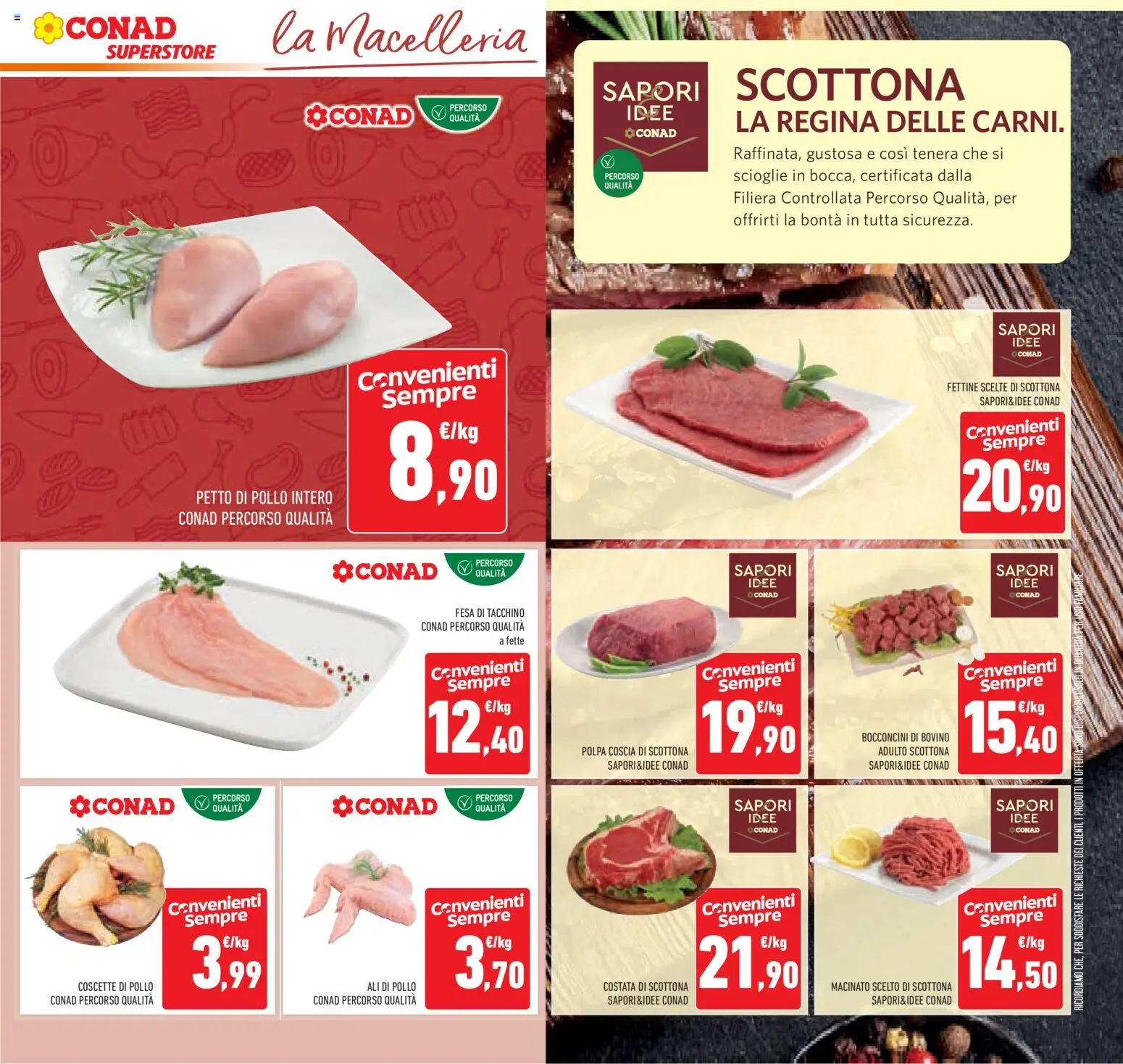 Volantino Conad del 06.11.2025 | Pagina: 15 | Prodotti: Bovino, Petto di Pollo, Pollo, Macinato