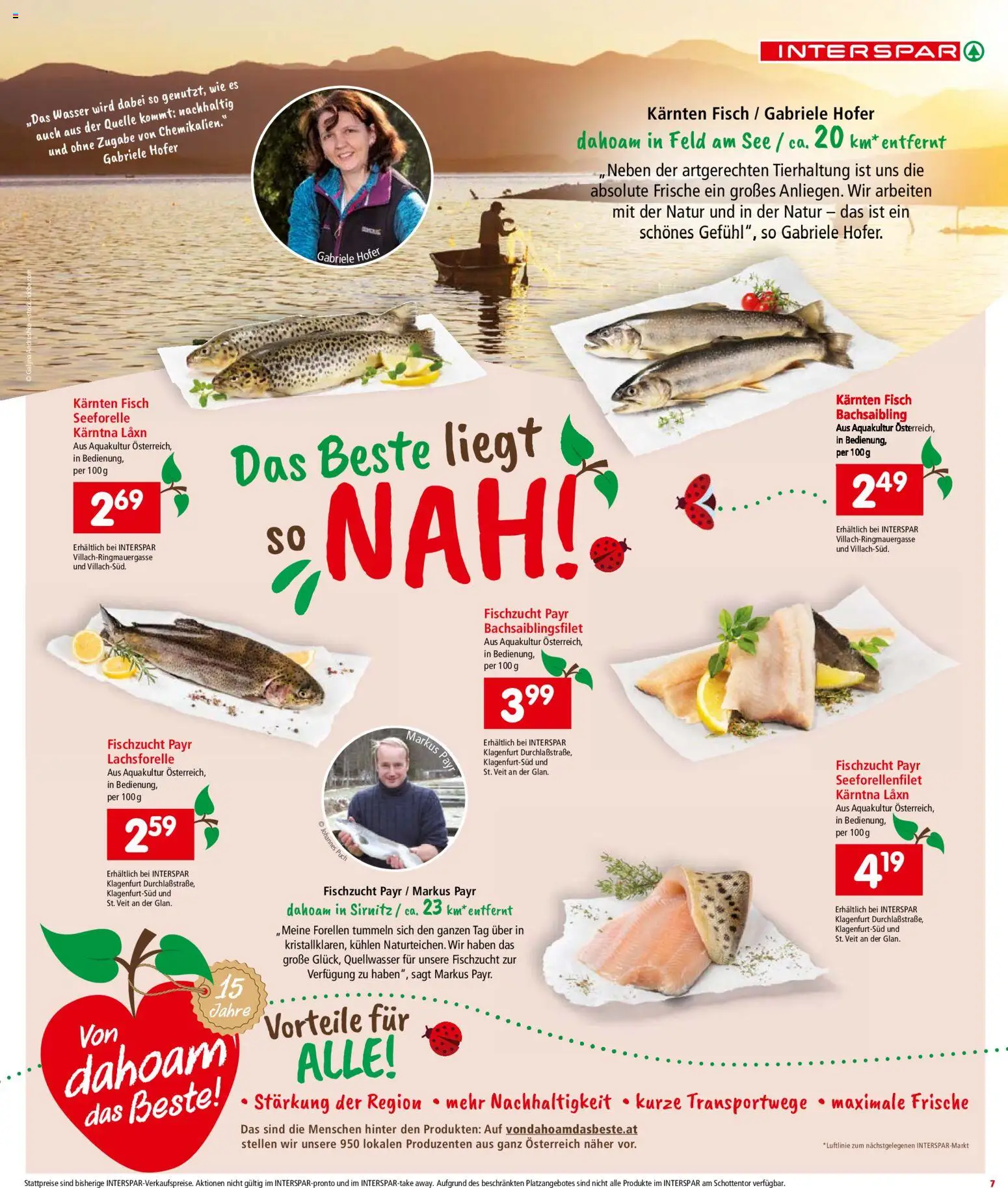Interspar Flugblatt - Kärnten gültig ab 30.10.2025 | Seite: 7 | Produkte: Wasser, Fisch