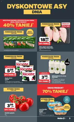 Netto gazetka od 04.08.2025 | Strona: 3 | Produkty: Piersi, Kiełbaski, Big Milk, Lody