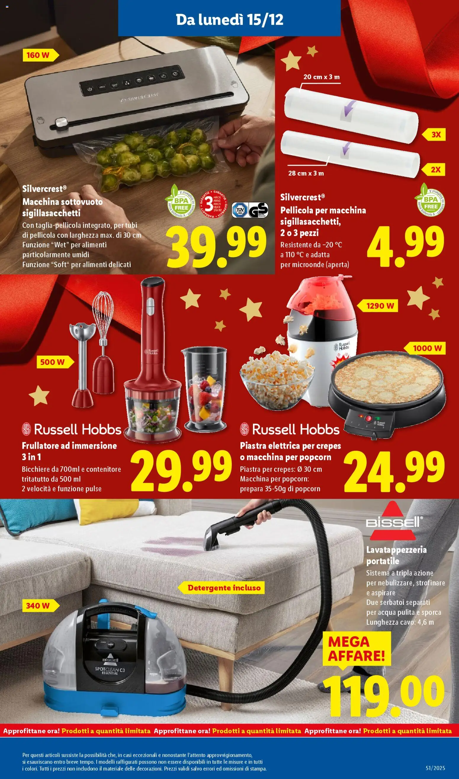 Volantino Lidl del 15.12.2025 | Pagina: 37 | Prodotti: Microonde, Frullatore, Cavo, Frullatore ad immersione