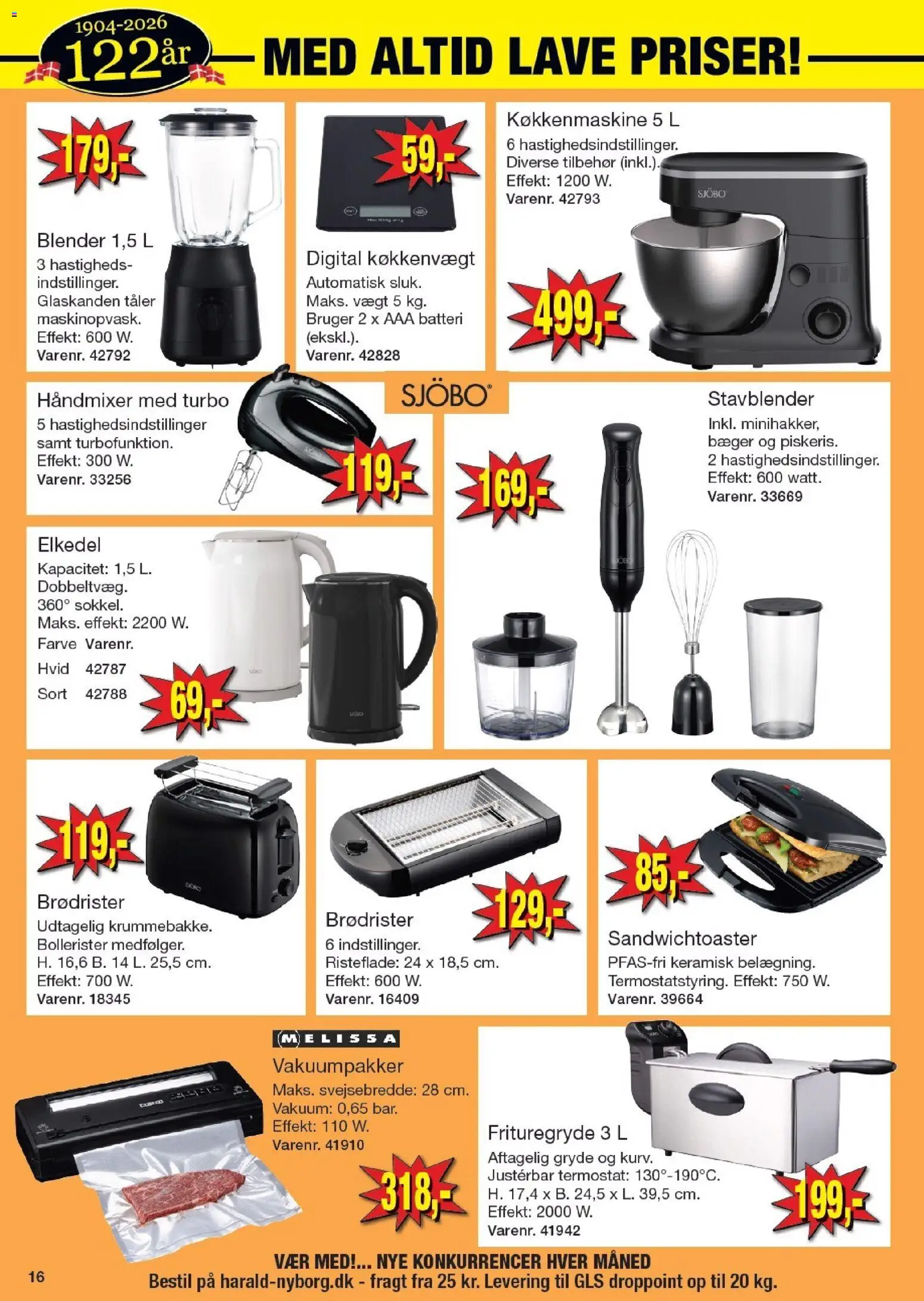 Harald Nyborg tilbudsavis – gyldig fra 29.01.2026 | Side: 18 | Produkter: Brødrister, Frituregryde, Køkkenvægt, Batteri