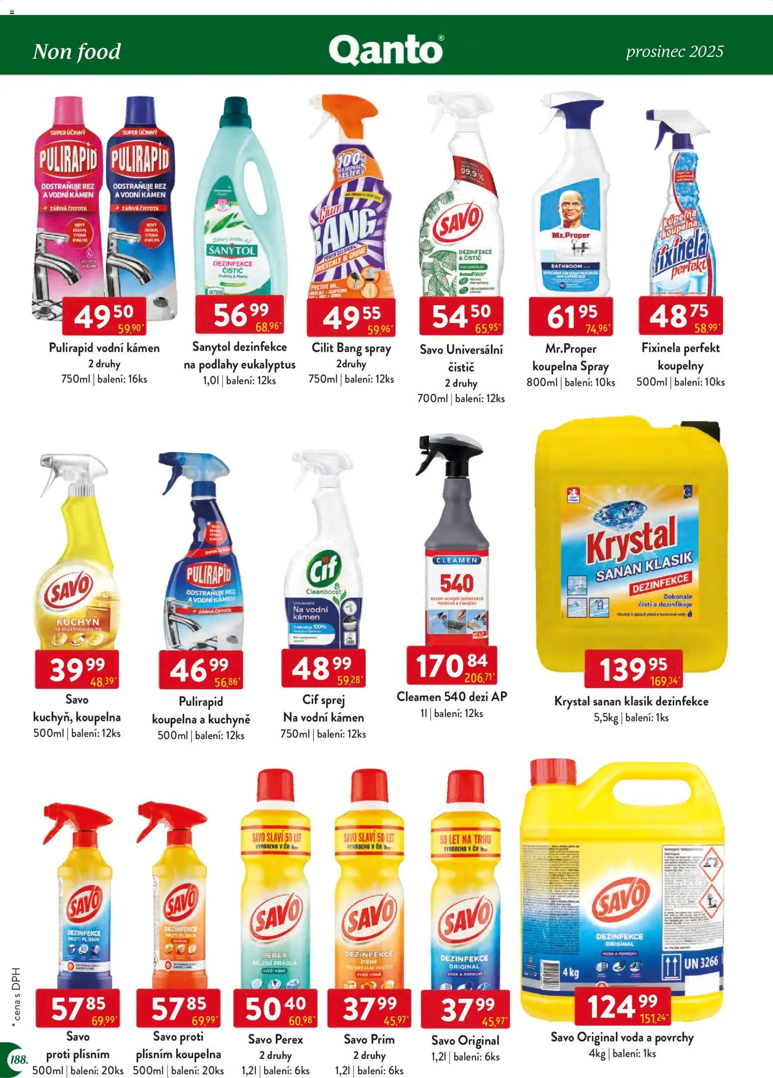 Astur & Qanto leták - Velkoobchod 12/2025 od 01.12.2025 | Strana: 188 | Produkty: Eukalyptus, Cif, Koupelna, Kuchyně