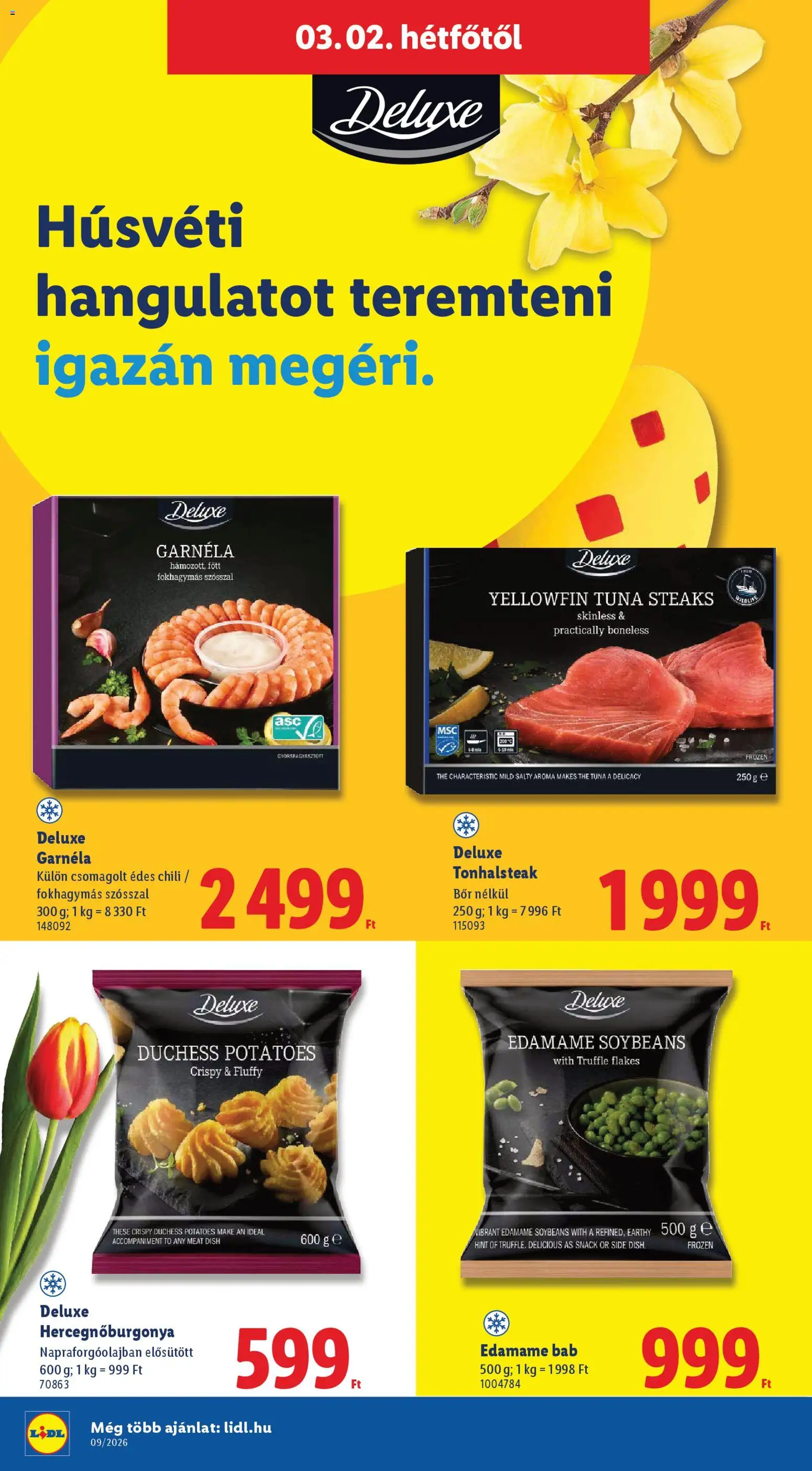 Lidl akciós ujság - amely érvényes a következő dátumtól: 26.02.2026 | Oldal: 62 | Termékek: Chili, Garnéla, Bor