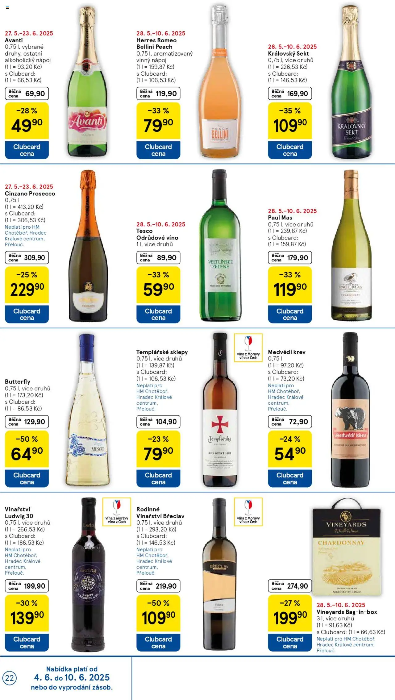 Tesco leták - Hypermarket od 04.06.2025 | Strana: 22 | Produkty: Prosecco, Víno, Bellini, Avanti