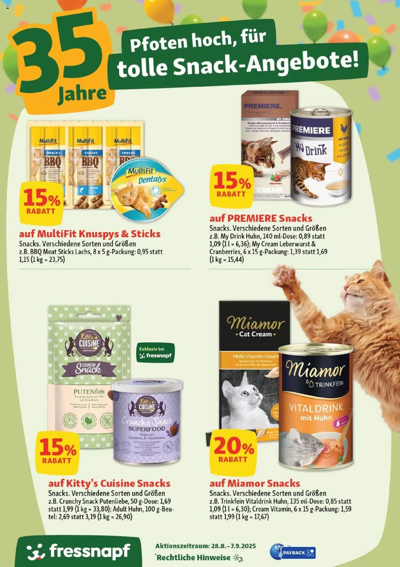 Fressnapf Aktionen ab 28.08.2025 | Seite: 10 | Produkte: Lachs, Creme