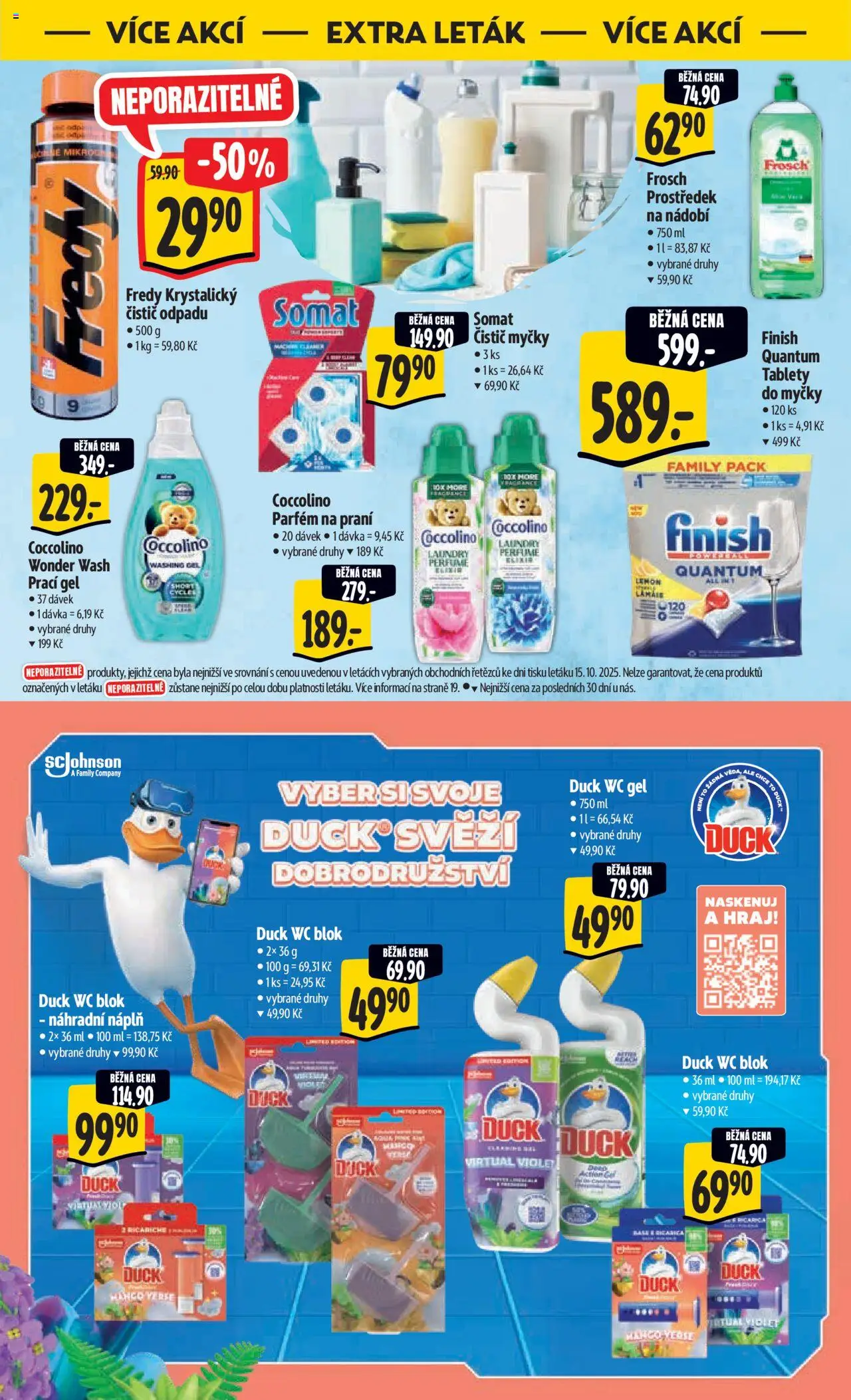 Albert leták - Hypermarket od 22.10.2025 | Strana: 51 | Produkty: Tablety do myčky, Wc blok, Prací gel, Wc