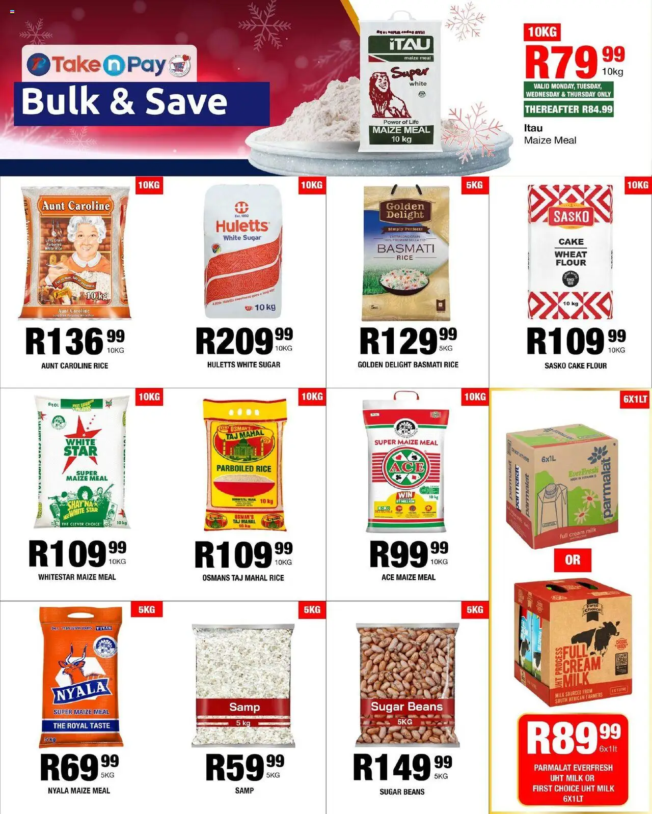 Take n Pay Specials │ valid from 11.08.2025 | Page: 9 | Products: Beans, Maize meal, Cream, Sugar