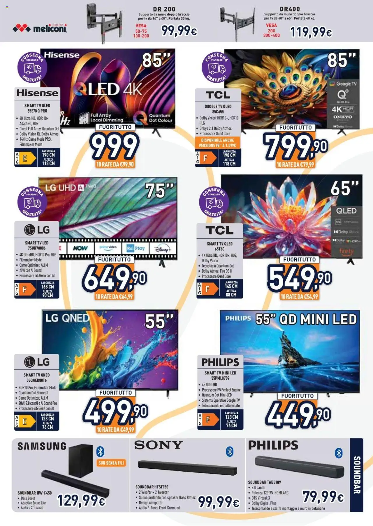 Volantino Unieuro del 01.08.2025 | Pagina: 3 | Prodotti: Telecomando, smart TV, TV, Audio