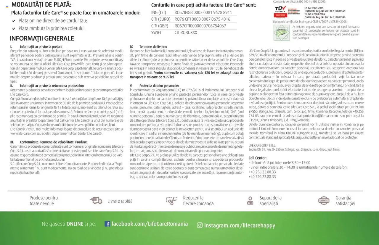 Life Care catalog - Aprilie/Octombrie – valabil de la 01.04.2025 | Pagină: 195 | Produse: Telefon