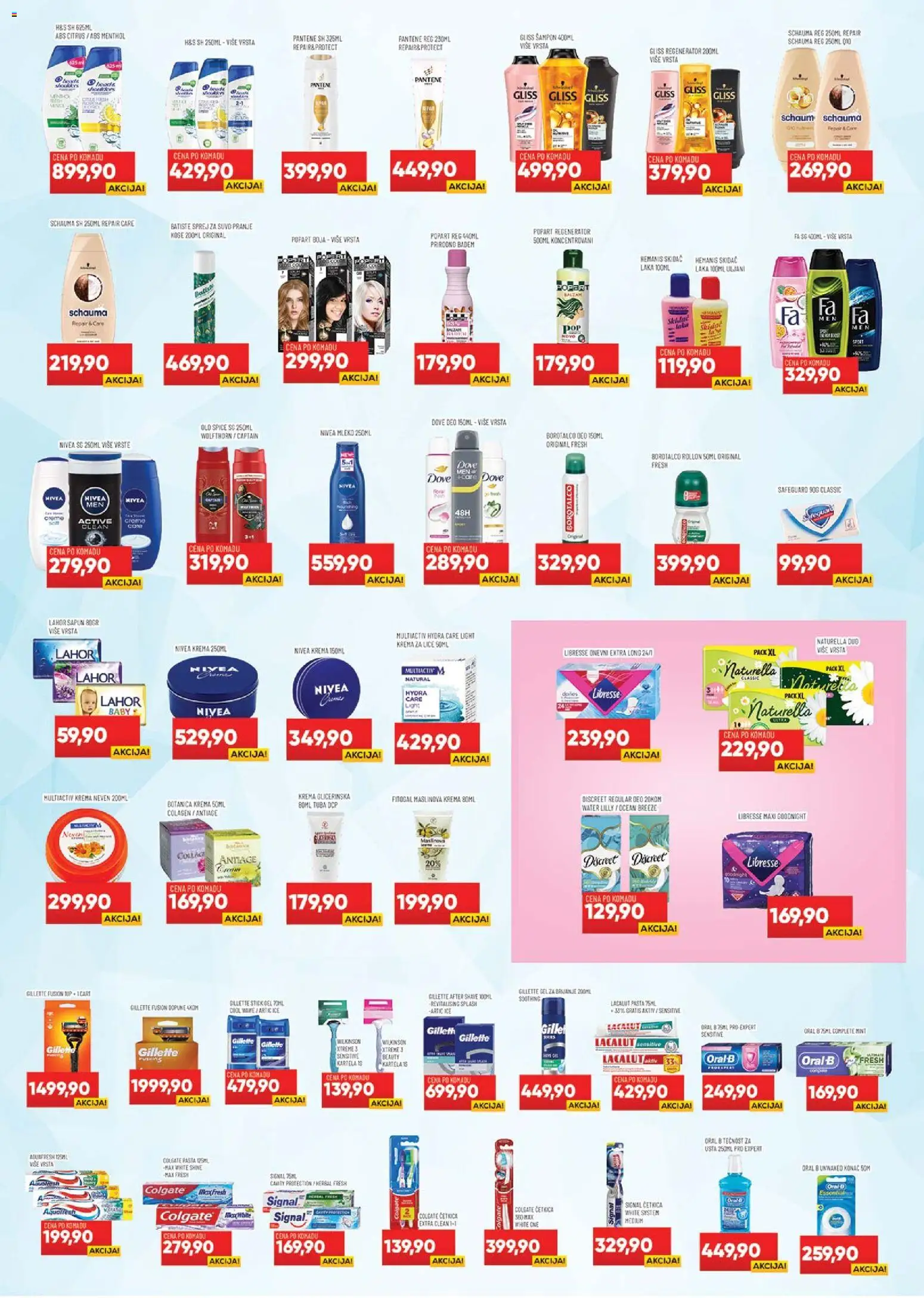Medius katalog - važi od 21.04.2026 | Strana: 17 | Proizvode: Gillette, Pantene, Sapun, Dove