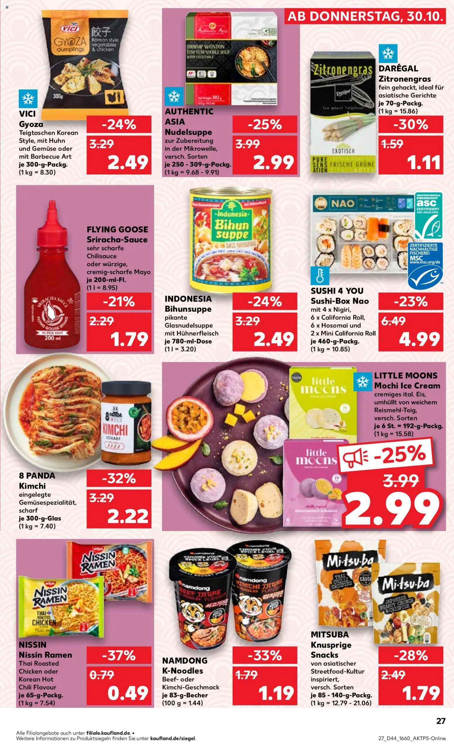 Kaufland prospekt Berlin	 – gültig ab 02.11.2025 | Seite: 27 | Produkte: Zitronengras, Chili, Hühnerfleisch, Mochi