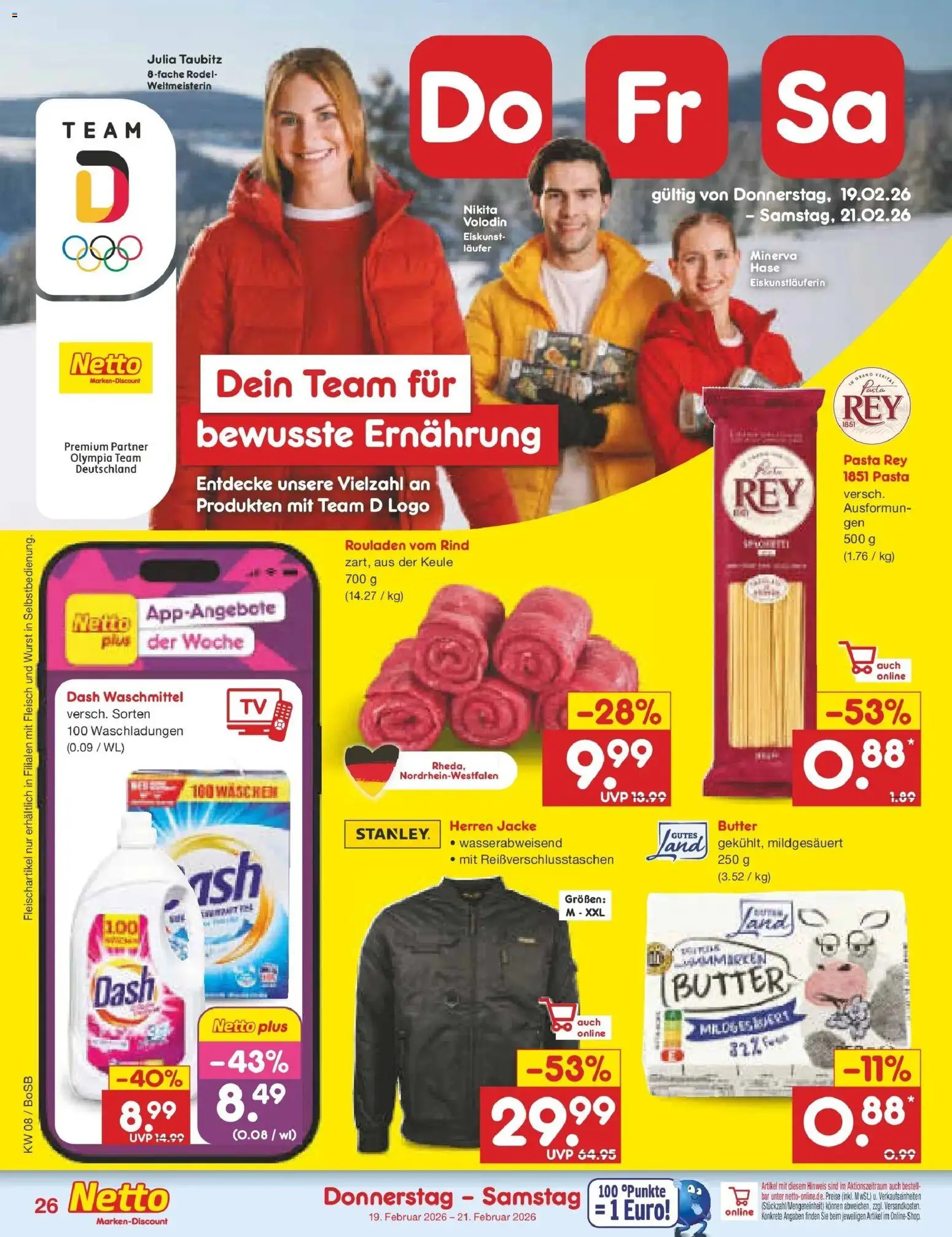 Netto Marken-Discount prospekt Stadtlohn	 – gültig ab 16.02.2026 | Seite: 40 | Produkte: Waschmittel, Wurst, Pasta, Fleisch