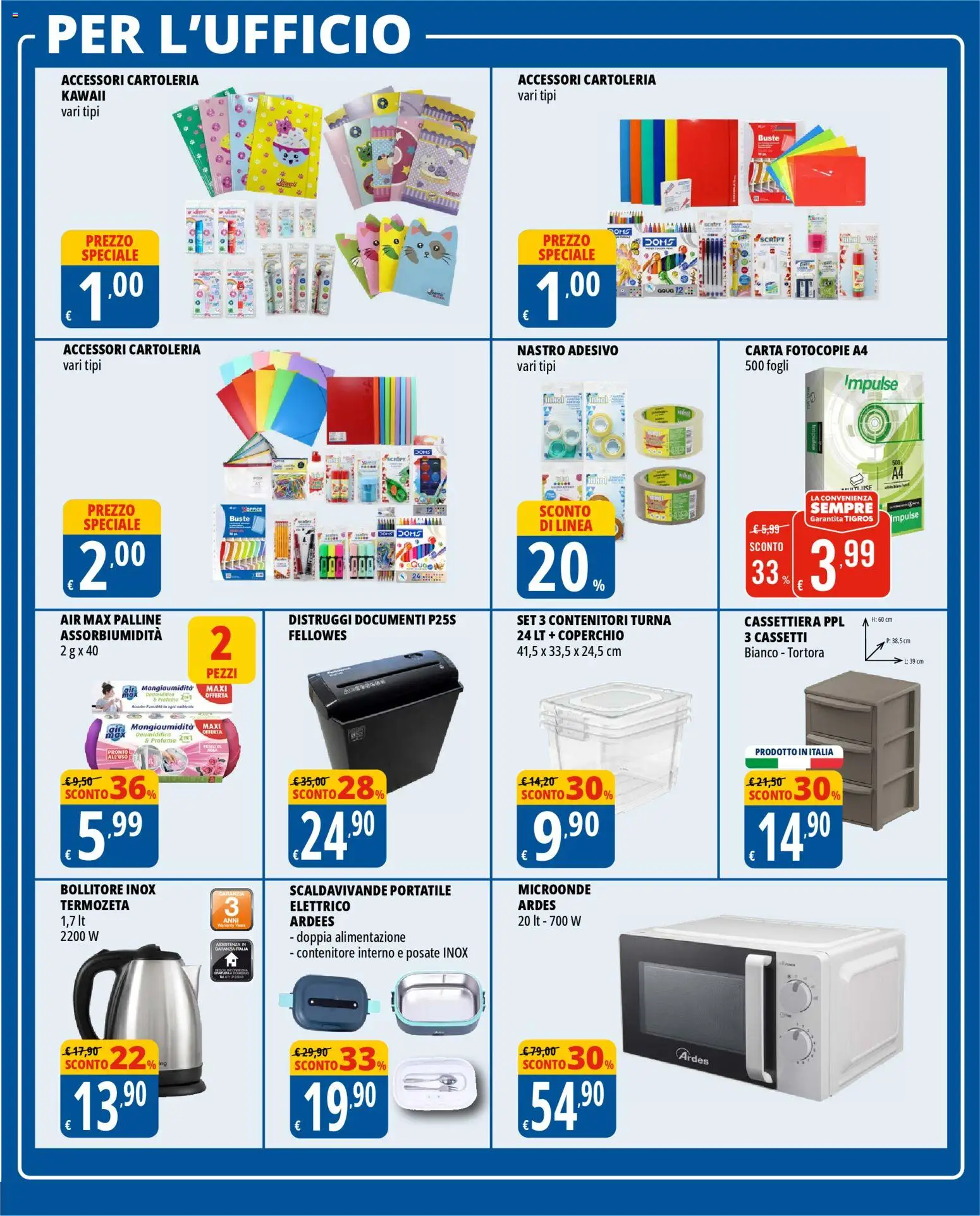 Volantino Tigros del 14.01.2026 | Pagina: 31 | Prodotti: Microonde, Contenitore, Bollitore, Cassettiera