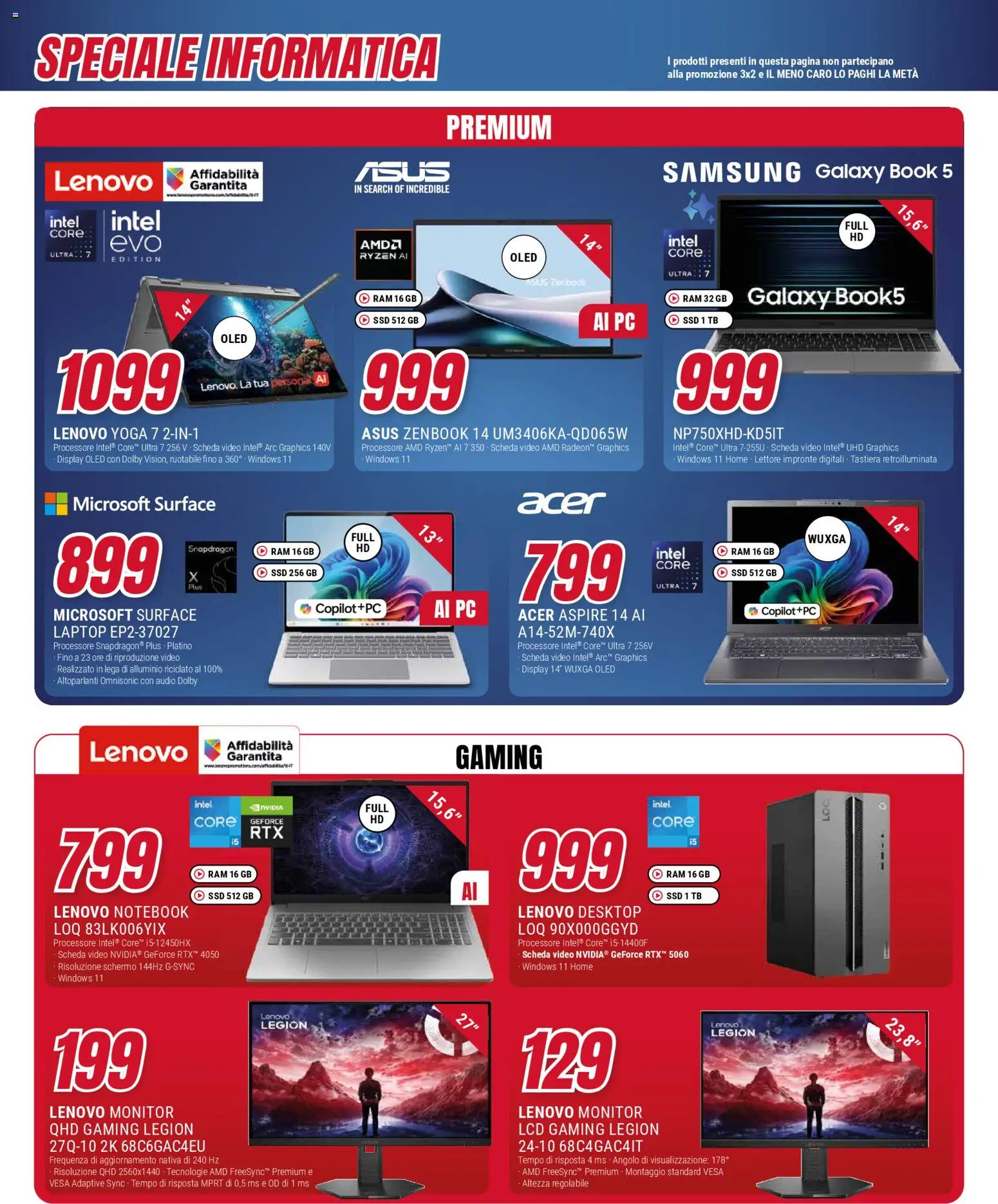 Volantino Trony del 30.10.2025 | Pagina: 36 | Prodotti: Monitor, Notebook, PC, Alluminio