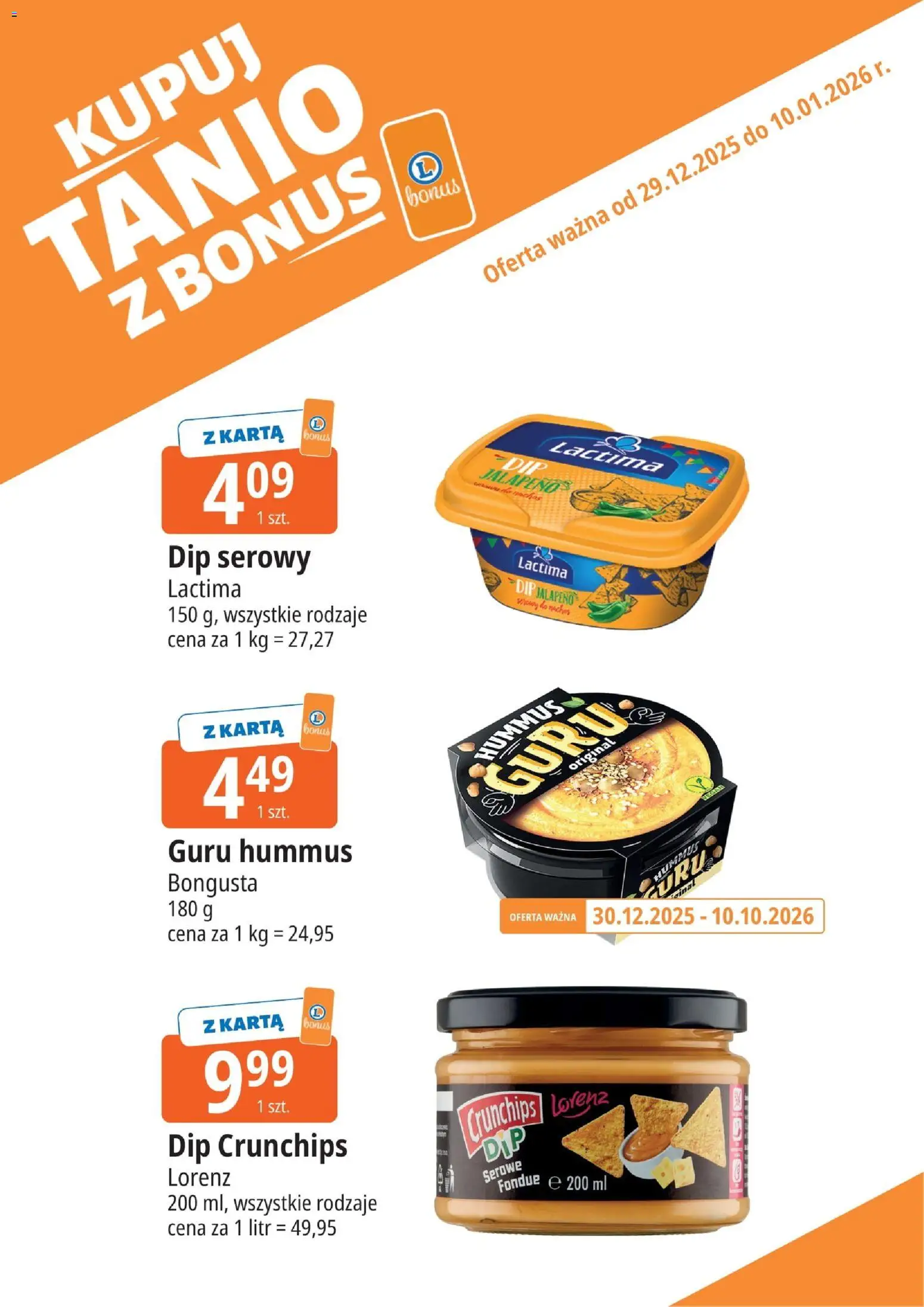 E.Leclerc Gazetka - Kupony dodatkowe od 29.12.2025 | Strona: 8 | Produkty: Karta, Nachos, Hummus