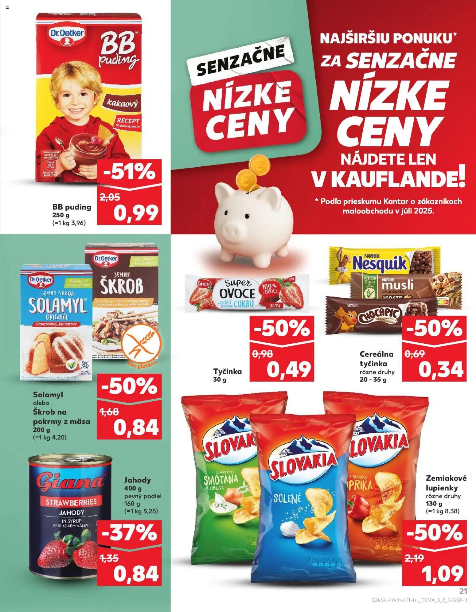 Nové Kaufland akcie – leták je platný od 02.01.2026 | Strana: 21 | Produkty: Smotana, Puding, Chocapic, Jahody