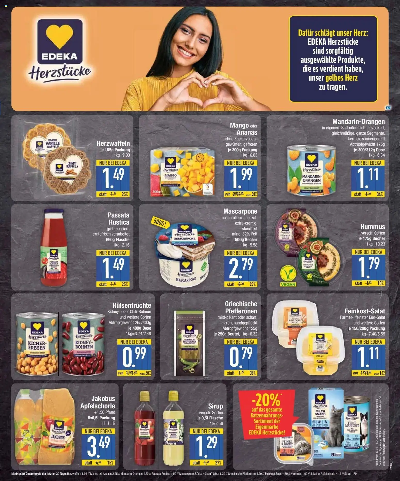 E center Prospekt Bayerisch Gmain  – gültig ab 13.04.2026 | Seite: 15 | Produkte: Milch, Sirup, Salat, Erbsen