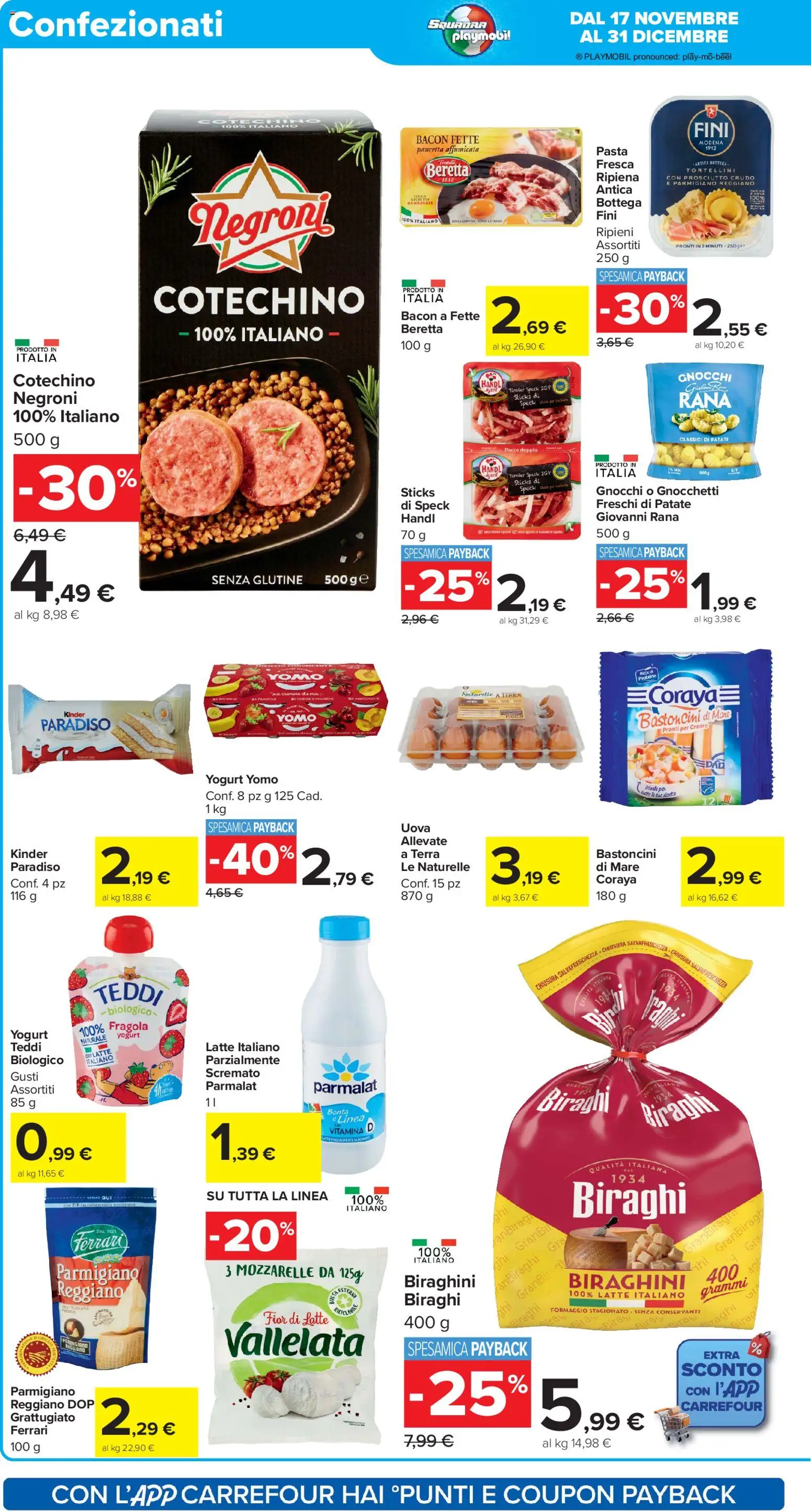 Volantino Carrefour del 17.11.2025 | Pagina: 10 | Prodotti: Yogurt, Latte, Formaggio, Parmigiano reggiano