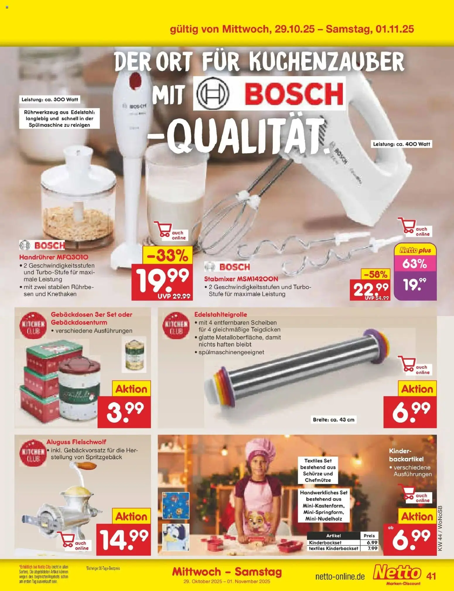 Netto Marken-Discount prospekt Pirna	 – gültig ab 27.10.2025 | Seite: 45 | Produkte: Bosch, Stabmixer