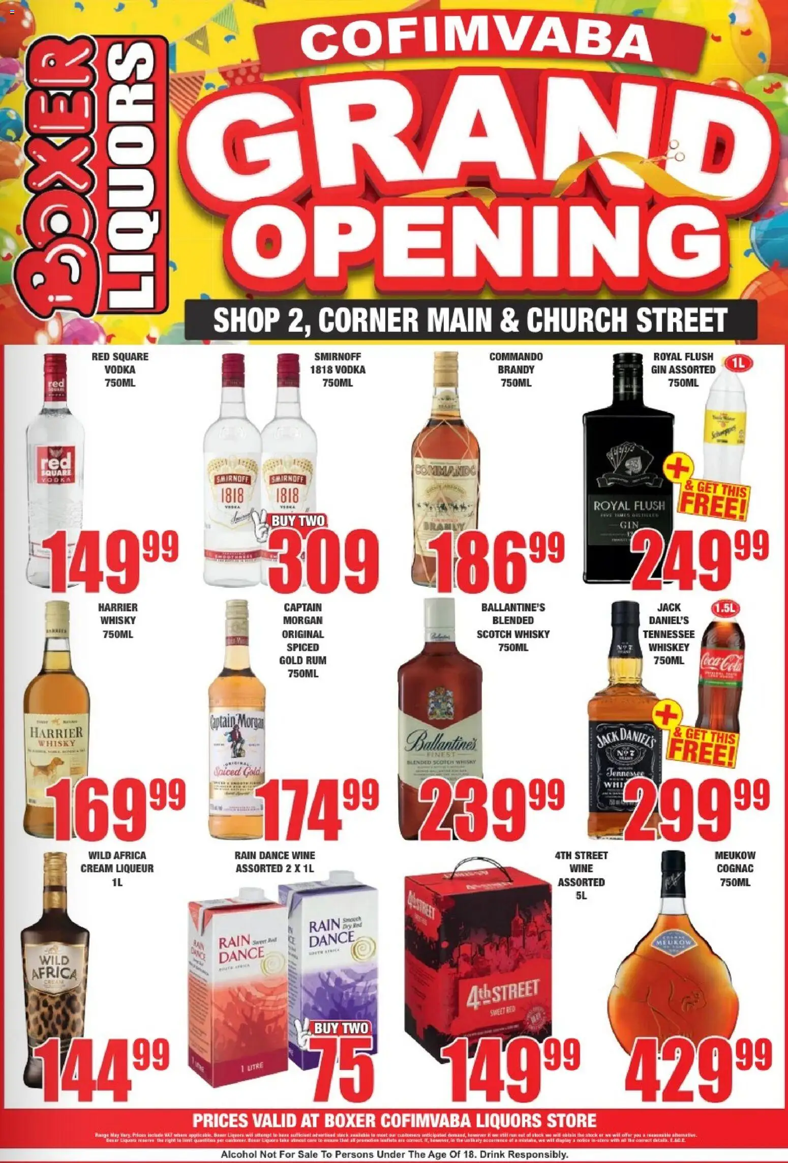 New Boxer catalogue – valid from 14.11.2025 | Page: 2 | Products: Brandy, Gin, Cream, Vodka