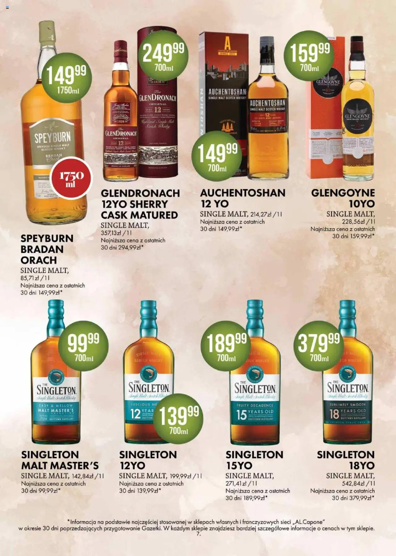 Al.Capone Gazetka od 11.08.2025 | Strona: 7 | Produkty: Whisky