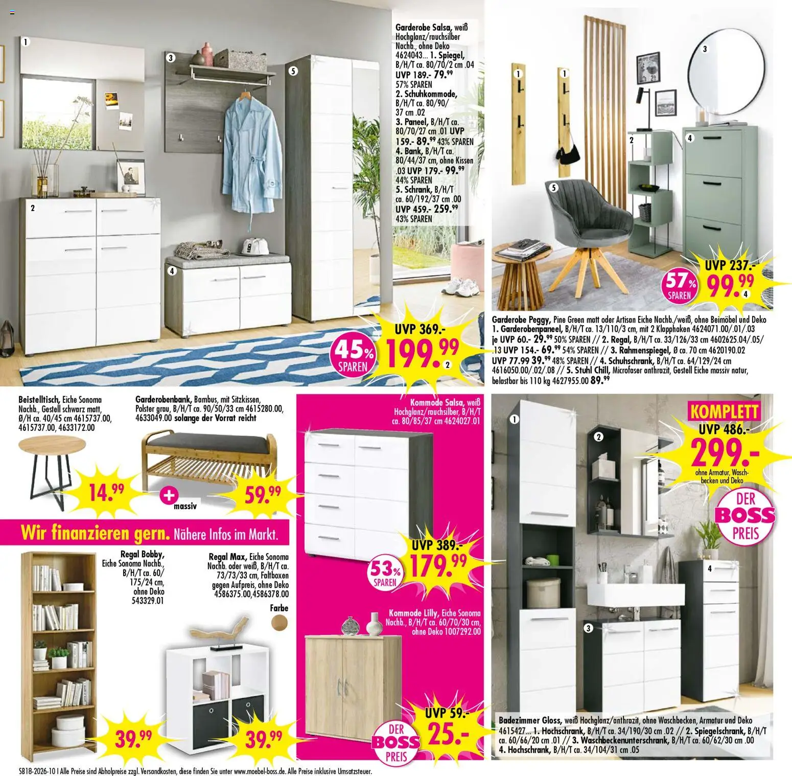 SB Möbel Boss Prospekt 	 – gültig ab 25.04.2026 | Seite: 10 | Produkte: Kissen, Kommode, Regal, Armatur