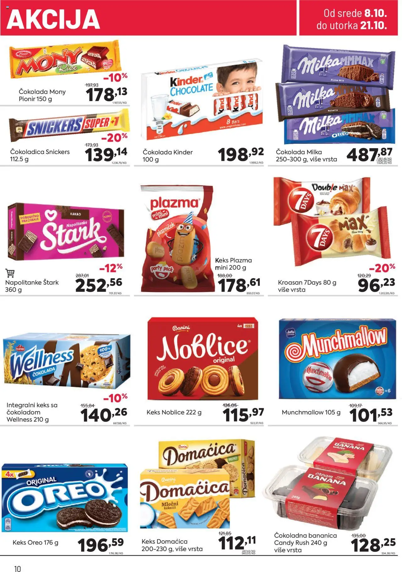 PerSu katalog - važi od 08.10.2025 | Strana: 10 | Proizvode: Munchmallow, Plazma, Noblice, Pakovanje