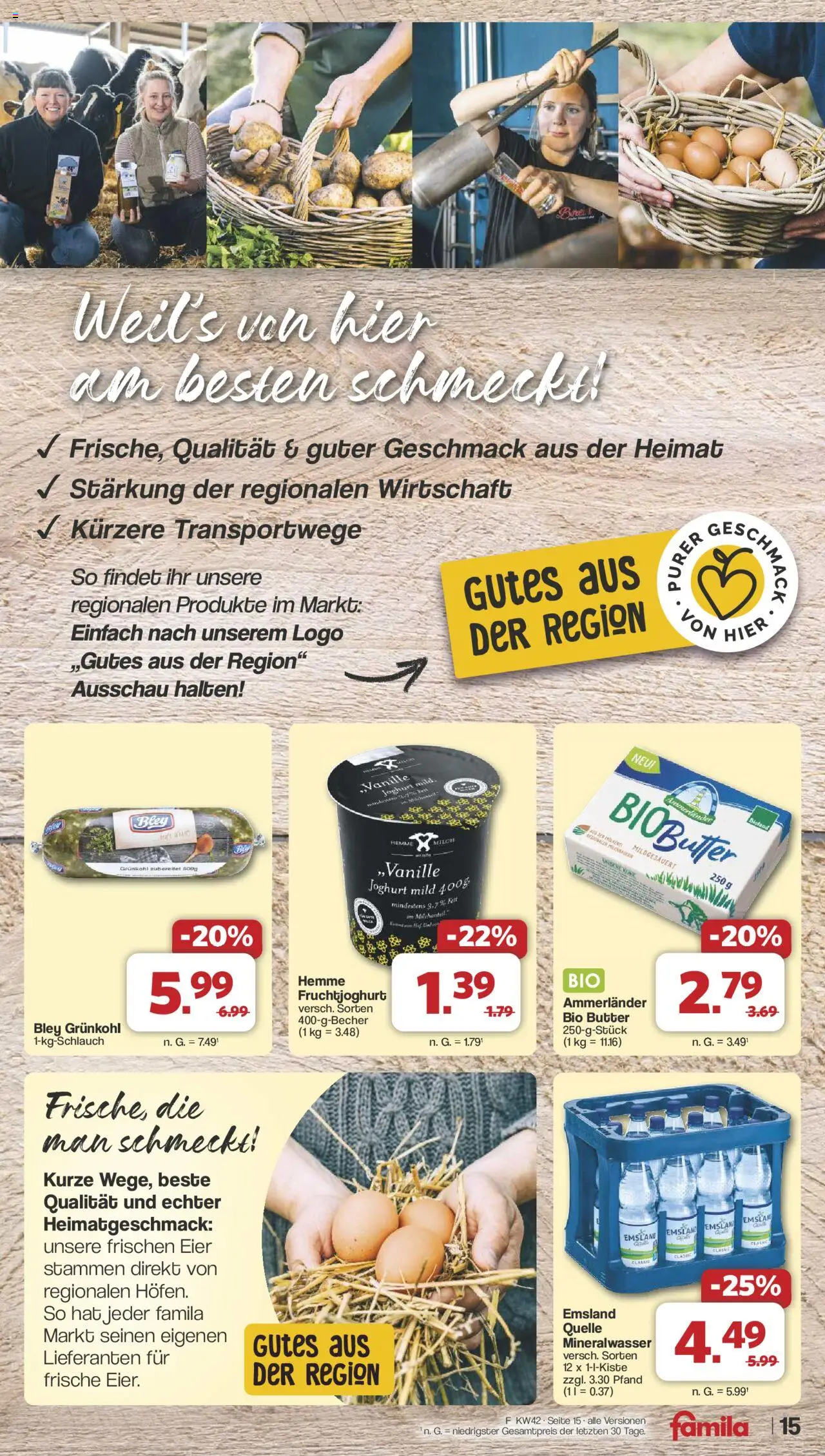 Famila Nordwest Prospekt 	 – gültig ab 13.10.2025 | Seite: 16 | Produkte: Joghurt, Eier, Fruchtjoghurt, Mineralwasser