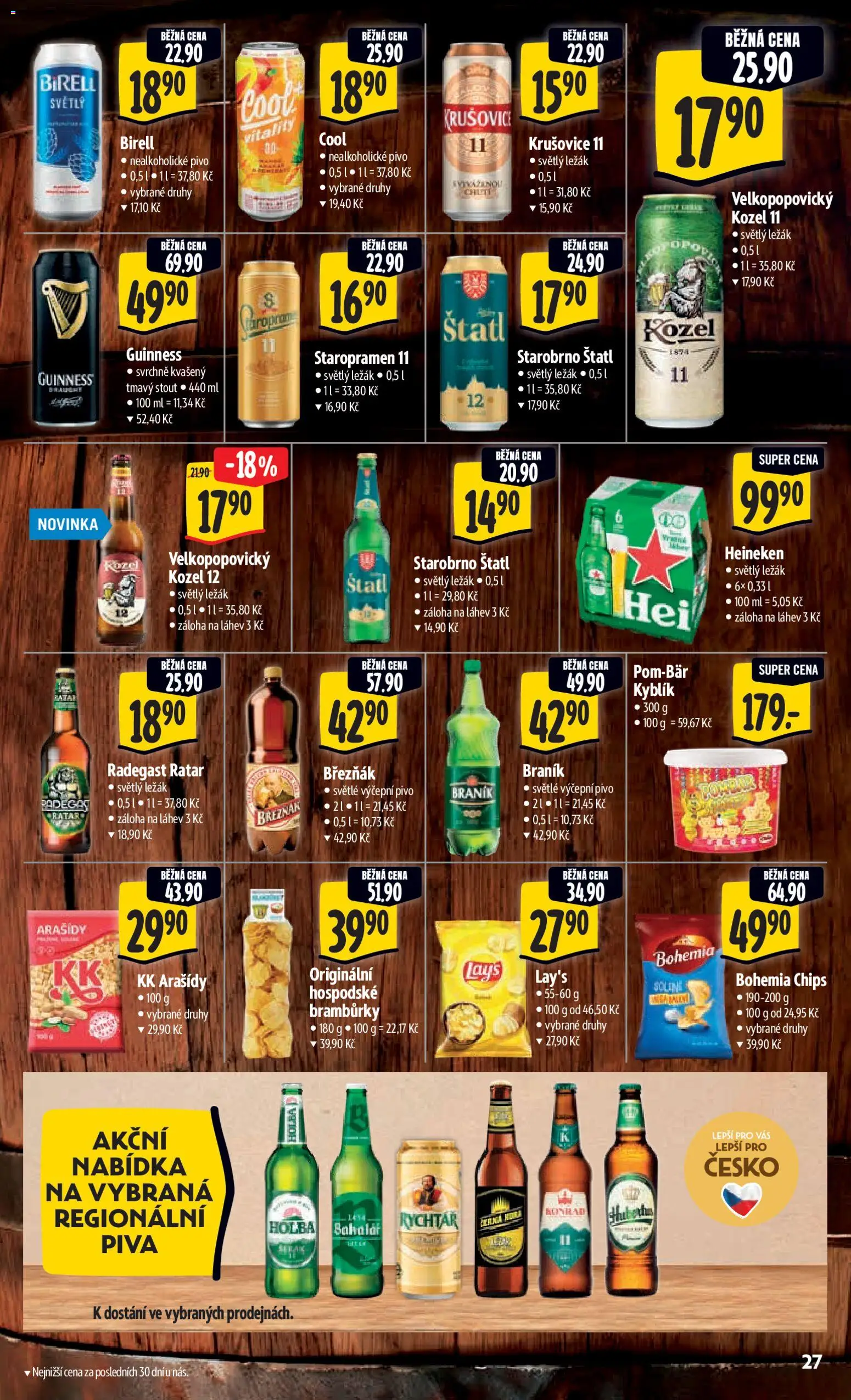 Albert leták - Hypermarket - Brno od 18.03.2026 | Strana: 48 | Produkty: Pivo, Arašídy, Nealkoholické pivo, Kozel 11