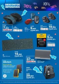Pré-visualização Staples Descontos Imperdíveis Abril 2026 válido de 06.04.2026 | Página: 4 | Produtos: Agua, Mochila, USB, Pó