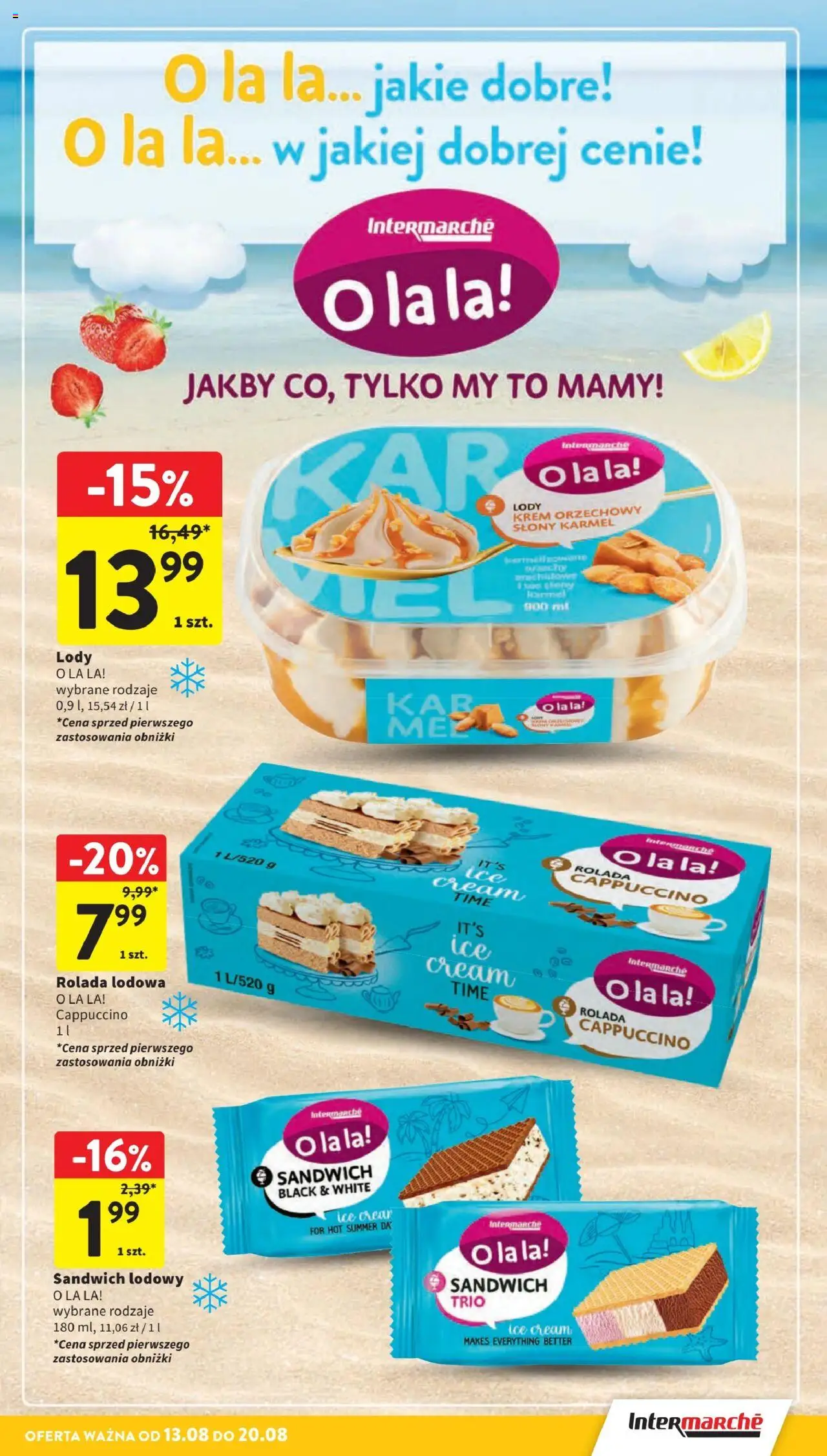 Intermarche Gazetka od 13.08.2025 | Strona: 31 | Produkty: Rolada, Sandwich, Cappuccino, Krem