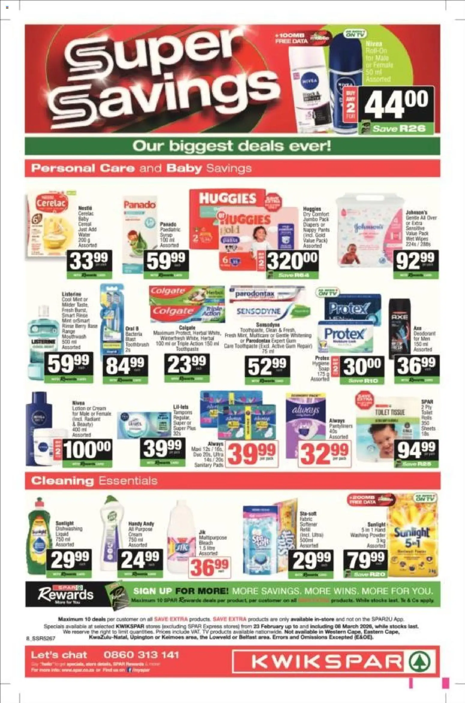 New KWIKSPAR catalogue – valid from 23.02.2026 | Page: 4 | Products: Data, TV, Toilet, Paper