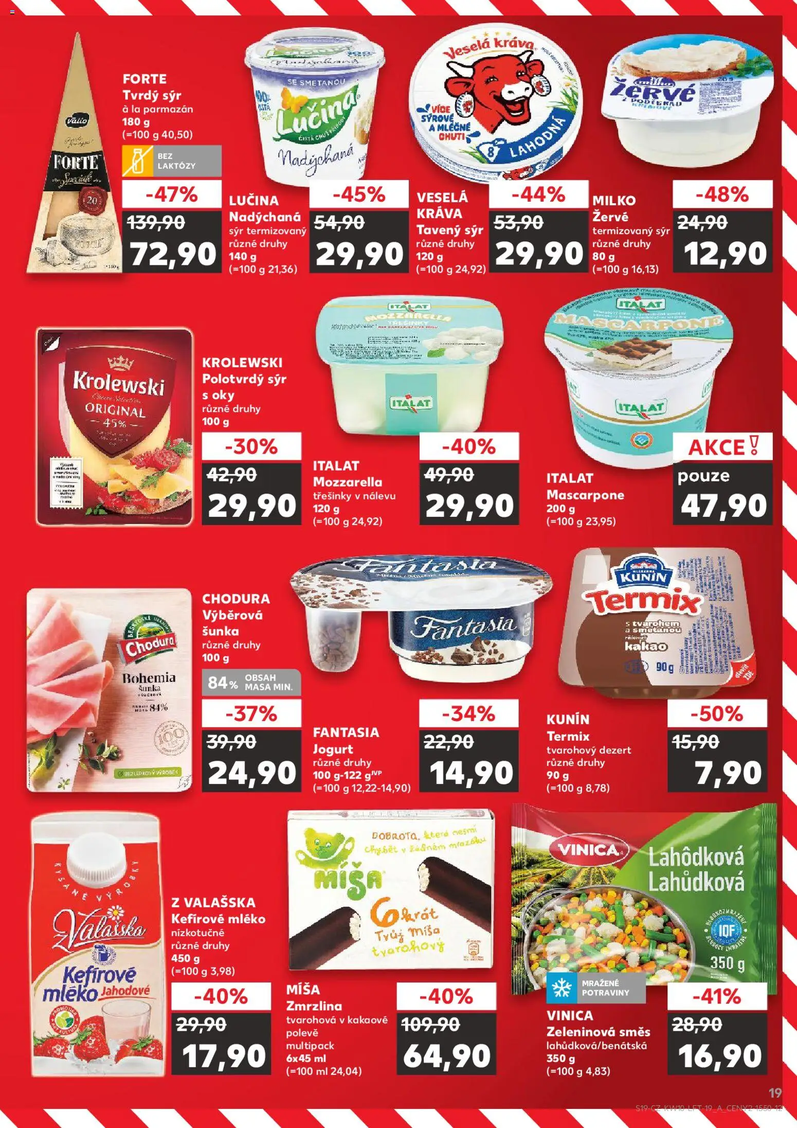 Kaufland leták od 04.03.2026 | Strana: 19 | Produkty: Tvarohový dezert, Parmazán, Potraviny, Mascarpone