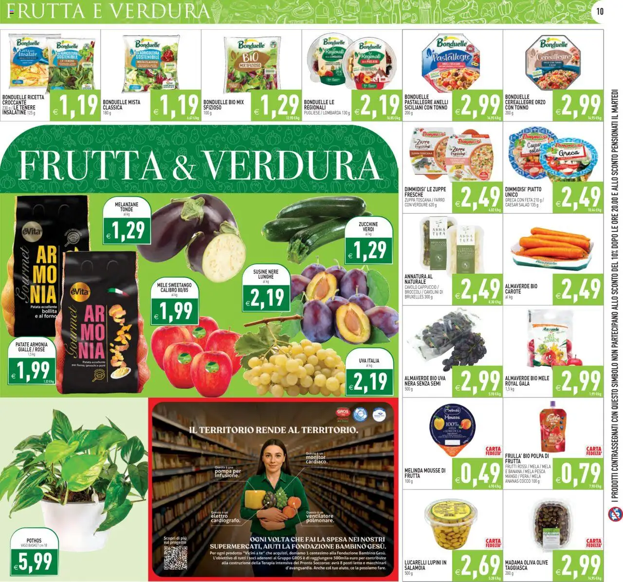 Volantino PIM Supermercati del 05.09.2025 | Pagina: 10 | Prodotti: Frutta, Zucchine, Piatto, Vaso