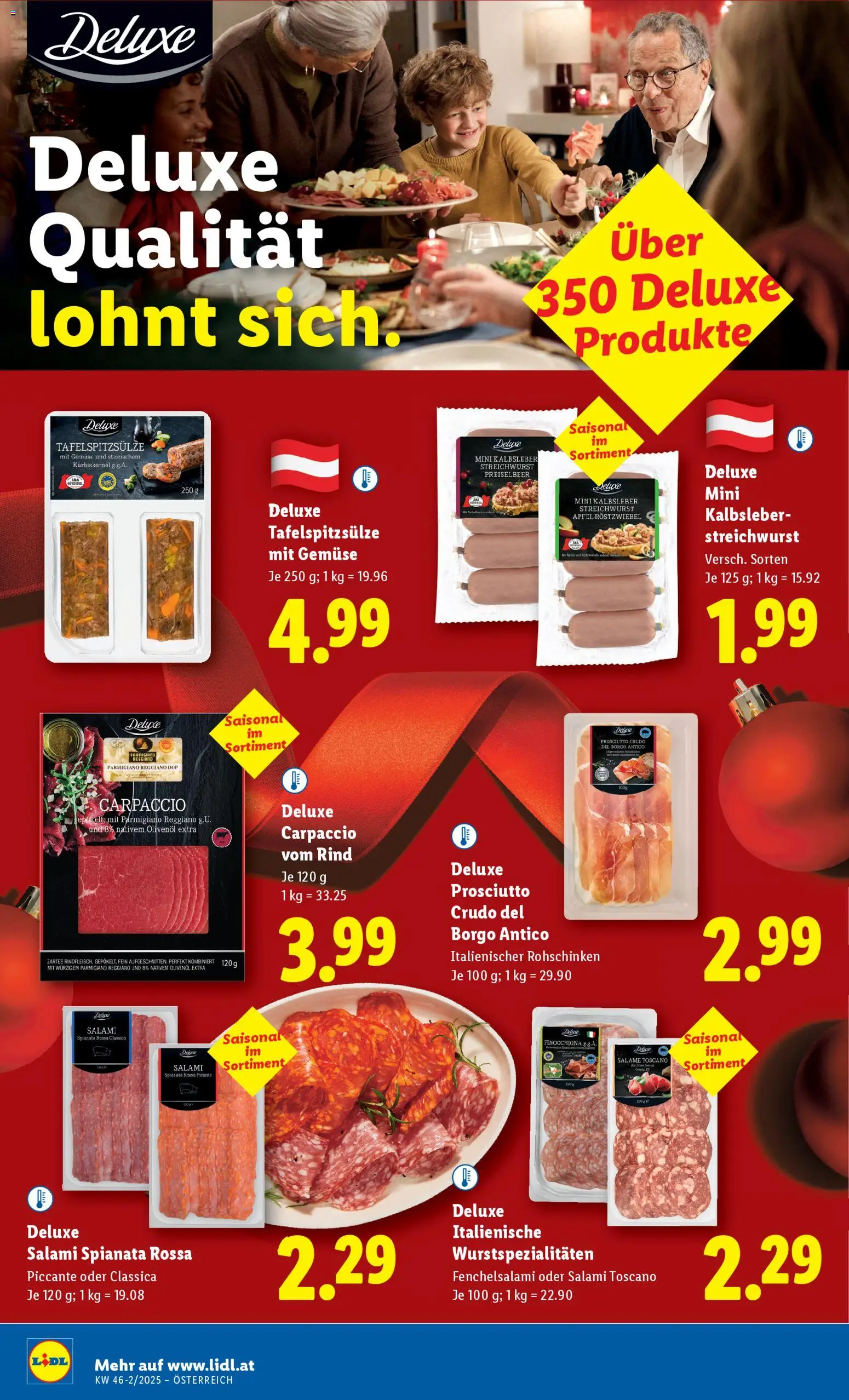 Lidl Flugblatt - Oberpullendorf, Güssing, Oberwart gültig ab 13.11.2025 | Seite: 8 | Produkte: Gemüse, Salami, Äpfel