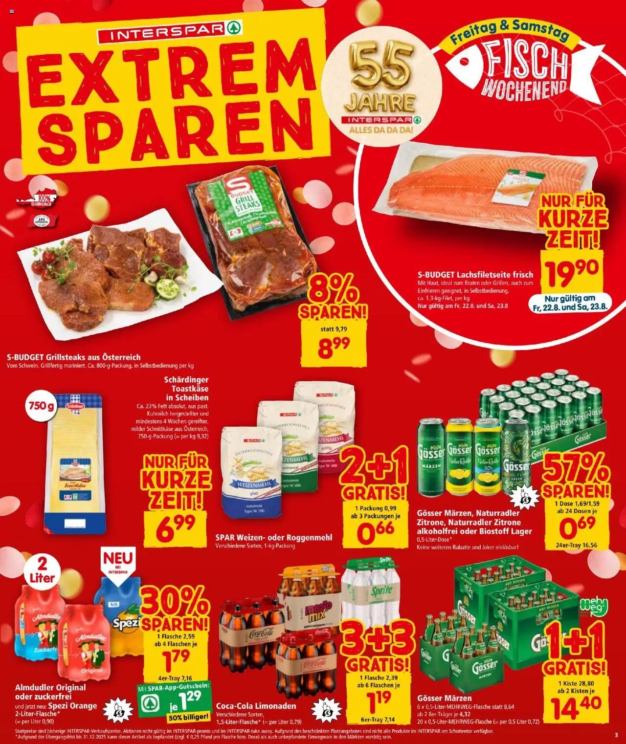 Interspar Flugblatt gültig ab 21.08.2025 | Seite: 3 | Produkte: Zitrone, Fisch