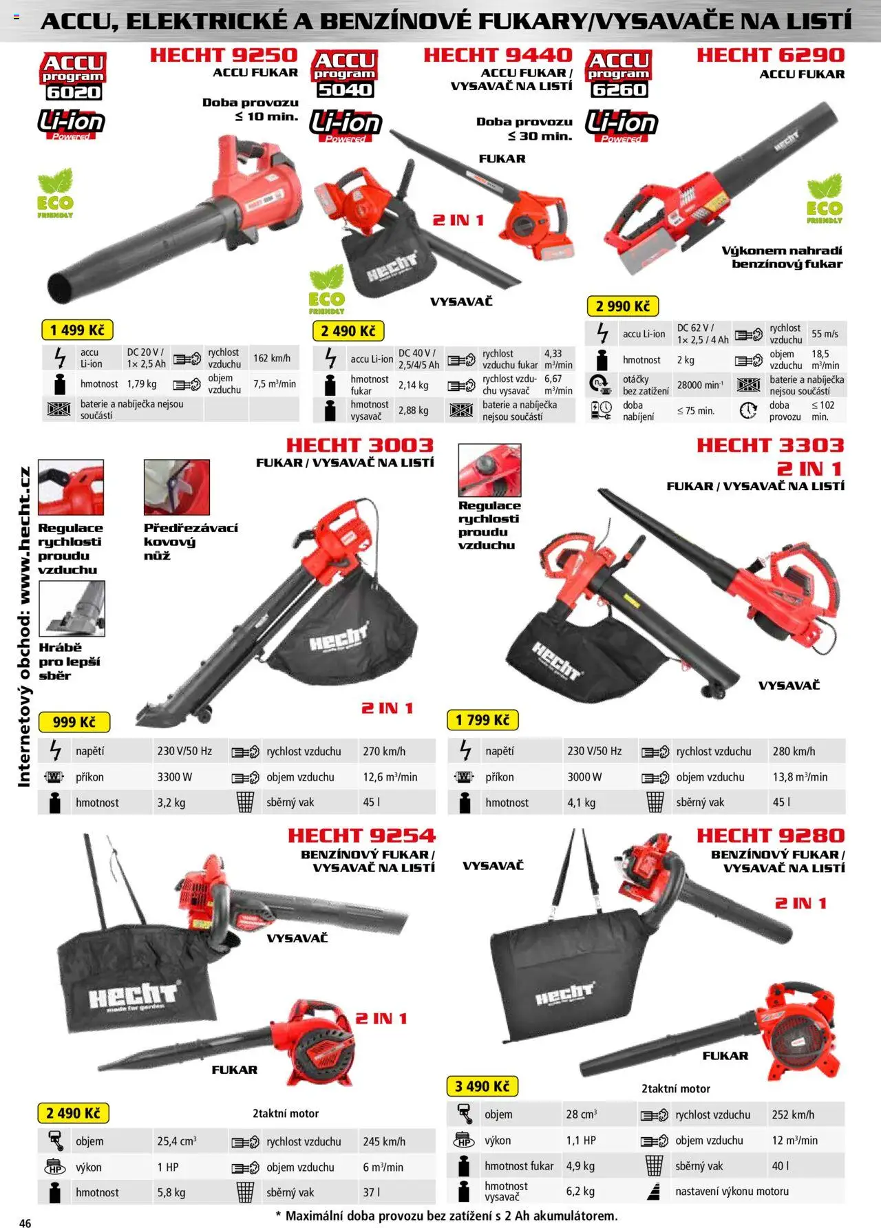 Hecht katalog - Jaro-léto 2025 od 22.04.2025 | Strana: 46 | Produkty: Hecht, Vysavač, Baterie, Hrábě