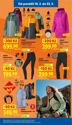 Náhled letáku CRIVIT Trekingový batoh - 30 l, 20 x 30 x 54 cm od 16.02.2026 | Strana: 35 | Produkty: Kalhoty, Legíny, Batoh, Nepromokavá bunda