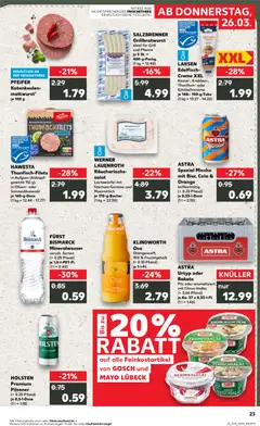 Kaufland Prospekt Hamburg	 ab 26.03.2026 gültig | Seite: 23 | Produkte: Thunfisch, Sonnenblumenol, Pils, Creme